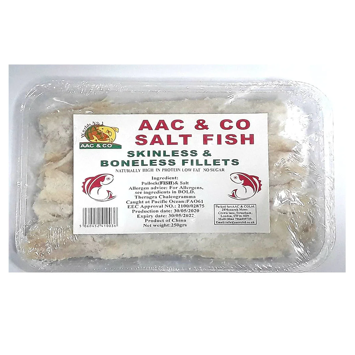 AAC & CO - Skinless & Boneless Salt Fish Fillets - 250g