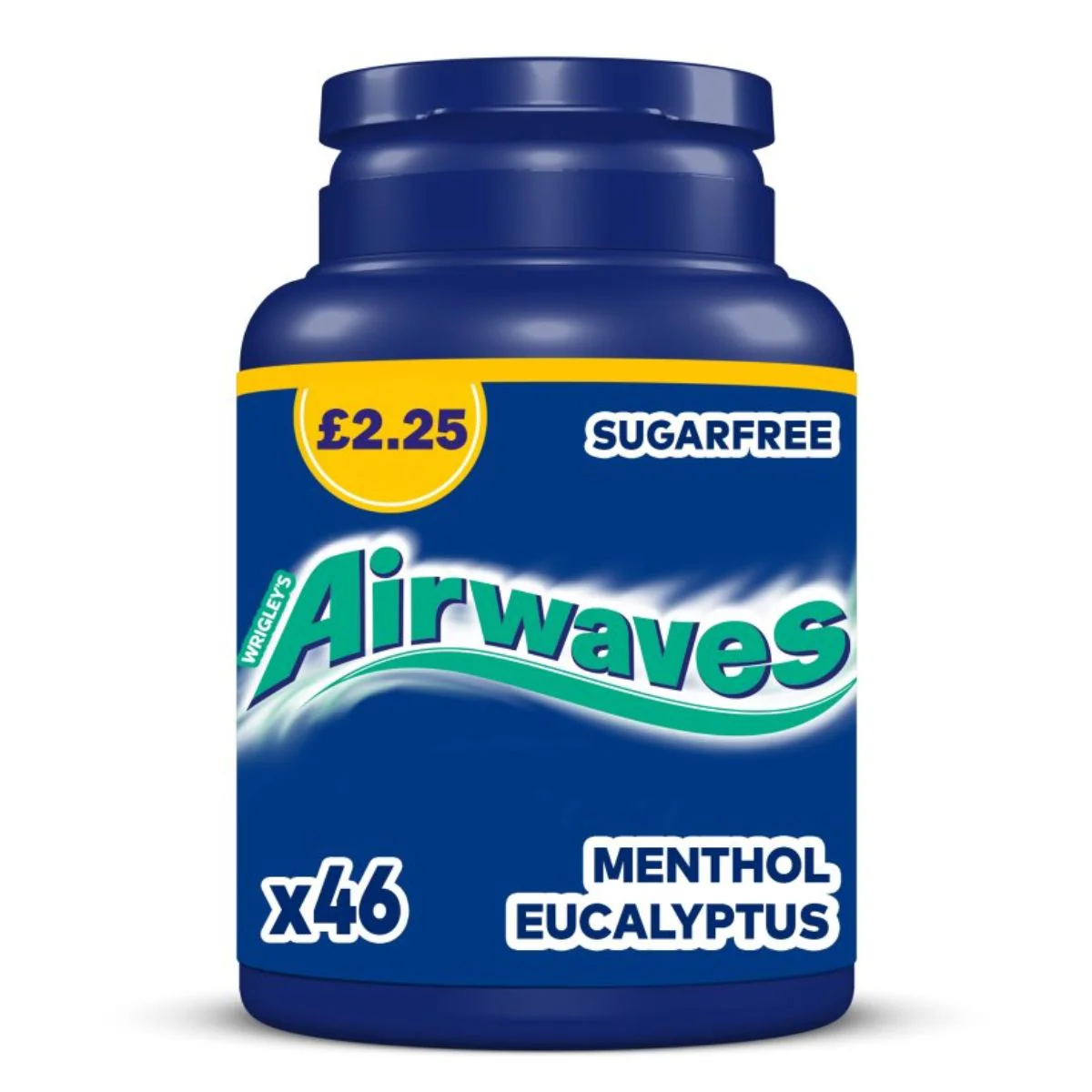 Airwaves - Menthol & Eucalyptus Sugarfree Chewing Gum Bottle - 46pcs