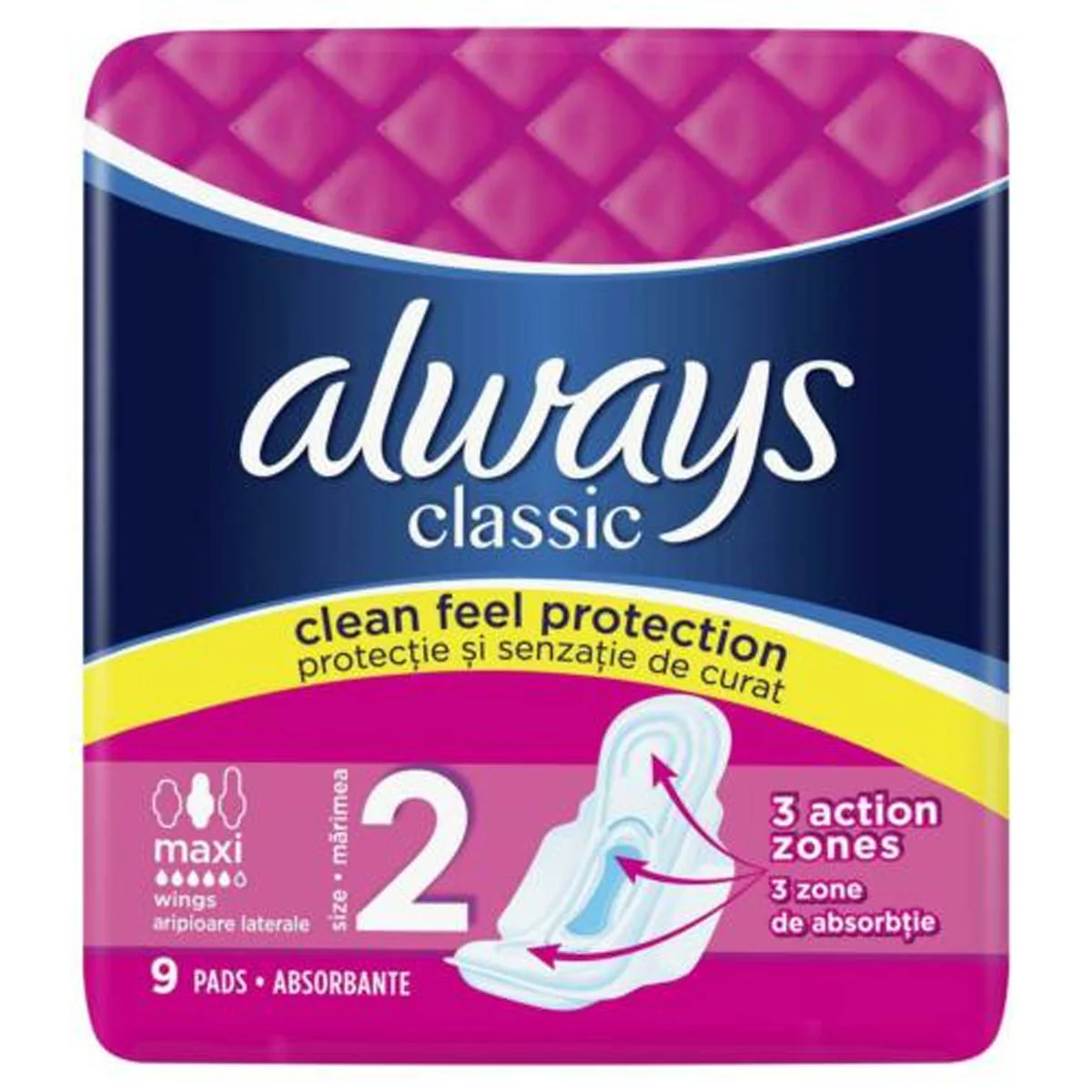 Always - Classic Standard Maxi intimate inserts - 9pcs