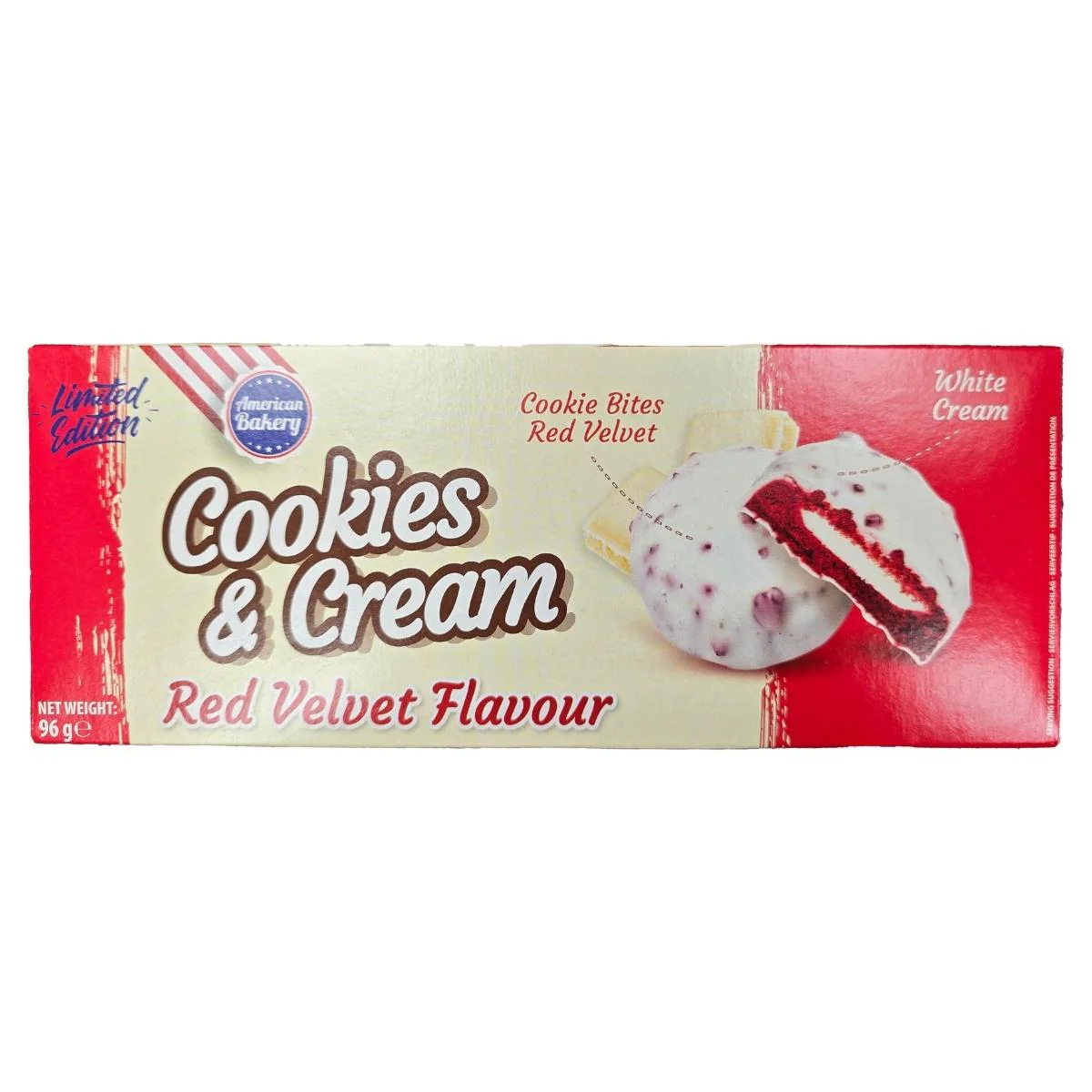 American Bakery - Cookies And Cream Red Velvet Flavour - 96g