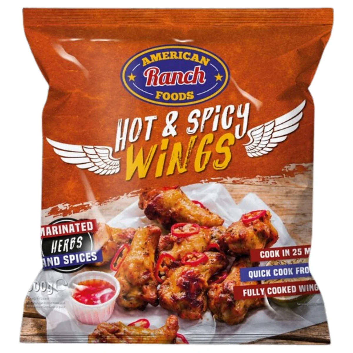 American Ranch Foods - Hot & Spicy Wings - 500g