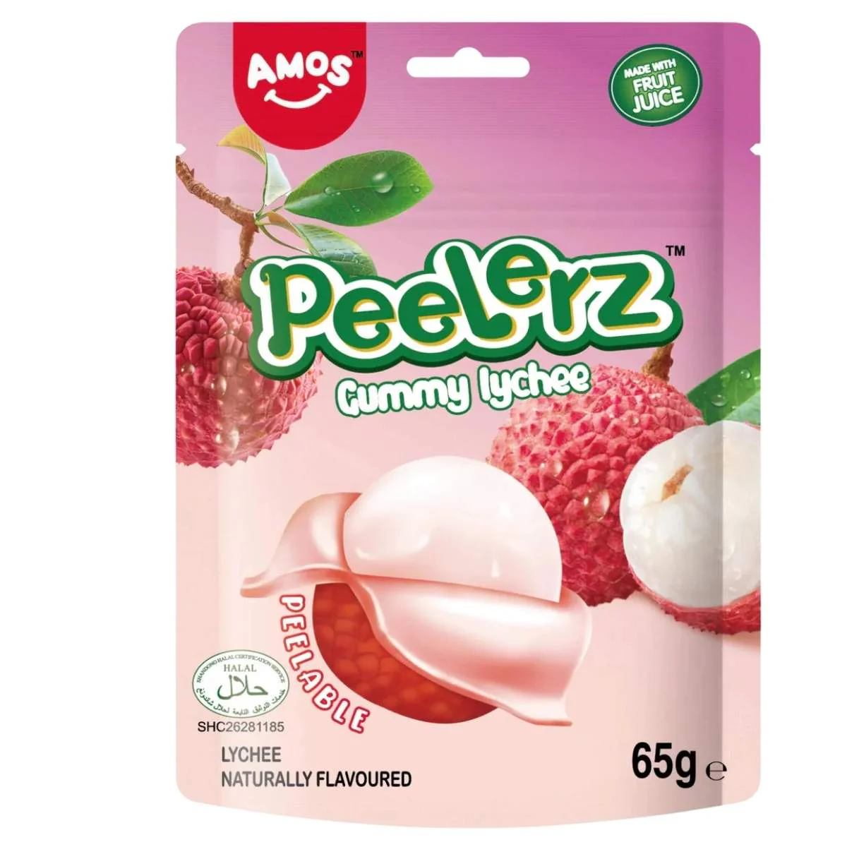 Amos - Peelerz Gummy Lychee (Halal) - 65g