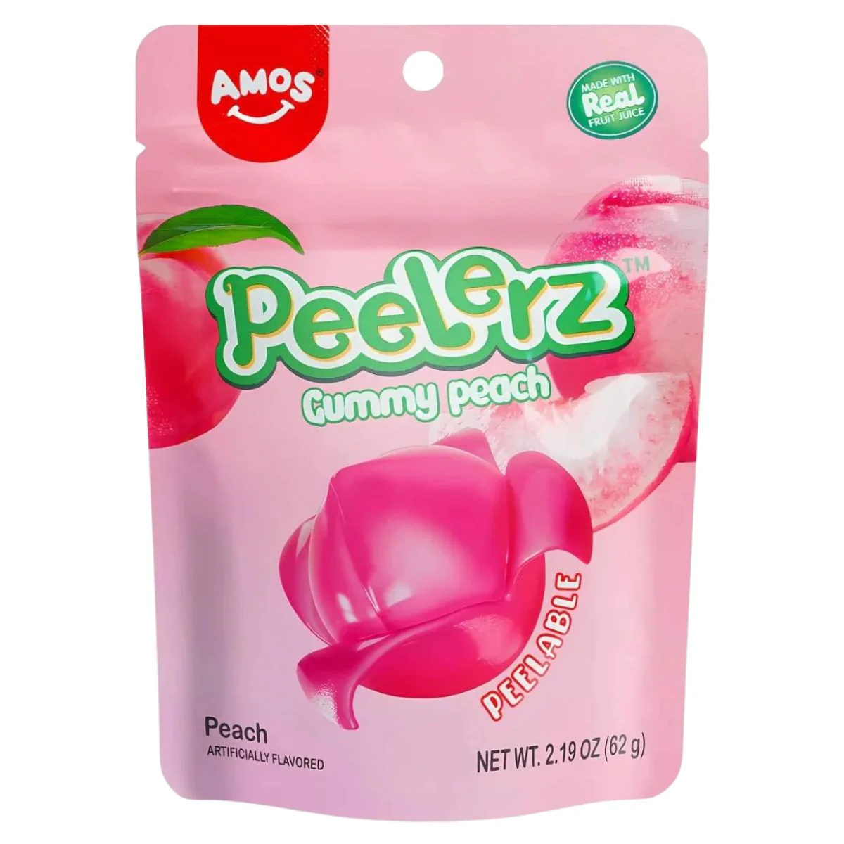 Amos - Peelerz Gummy Peach Sweets - 65g