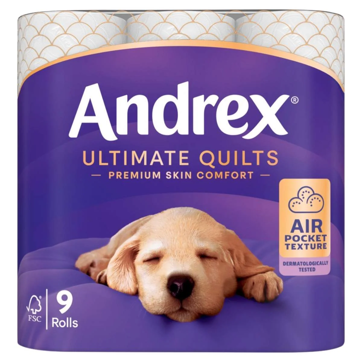 Andrex - Ultimate Quilts Toilet Tissue Rolls - 9 Rolls