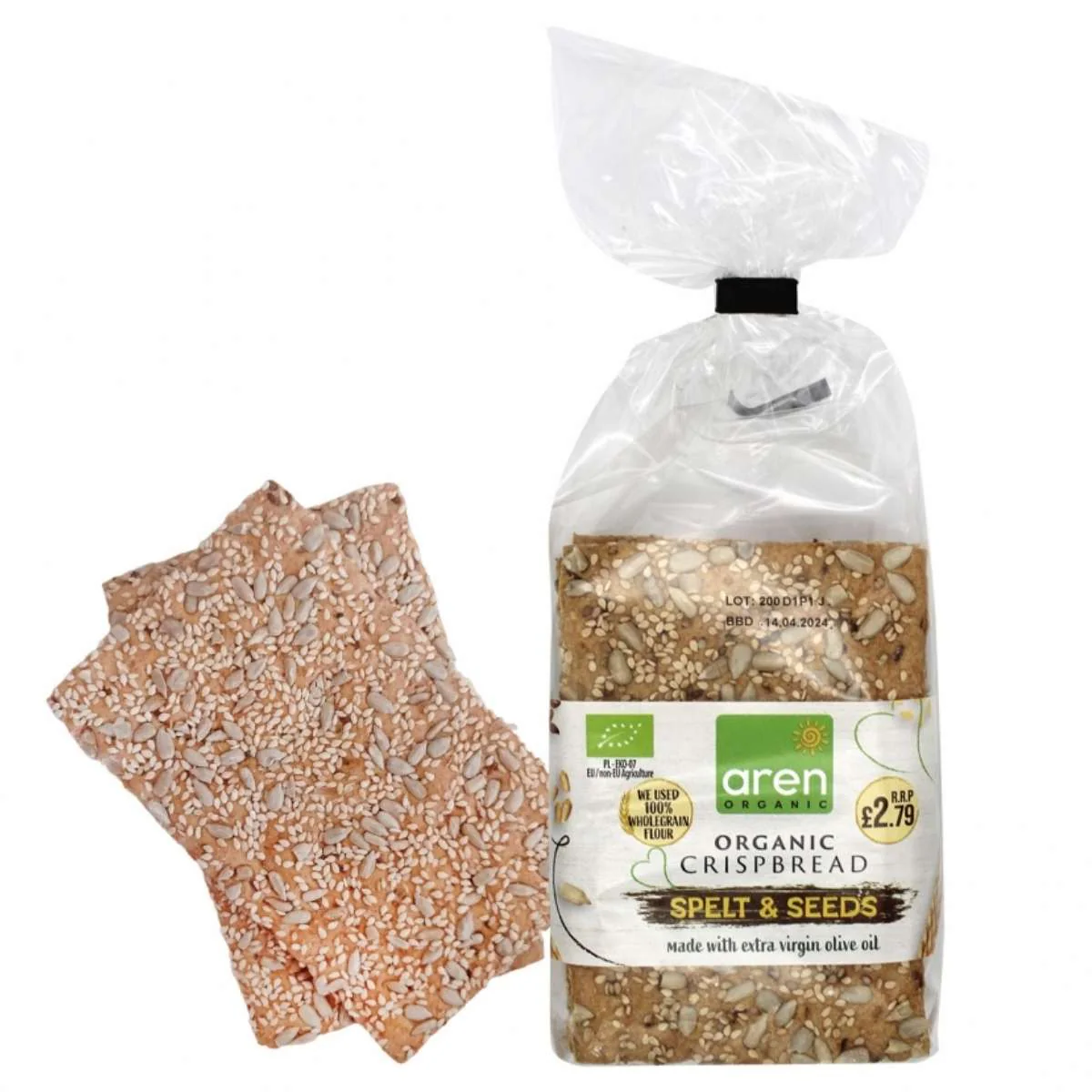 Aren - Organic Crispbread Spelt & Seeds- 200g