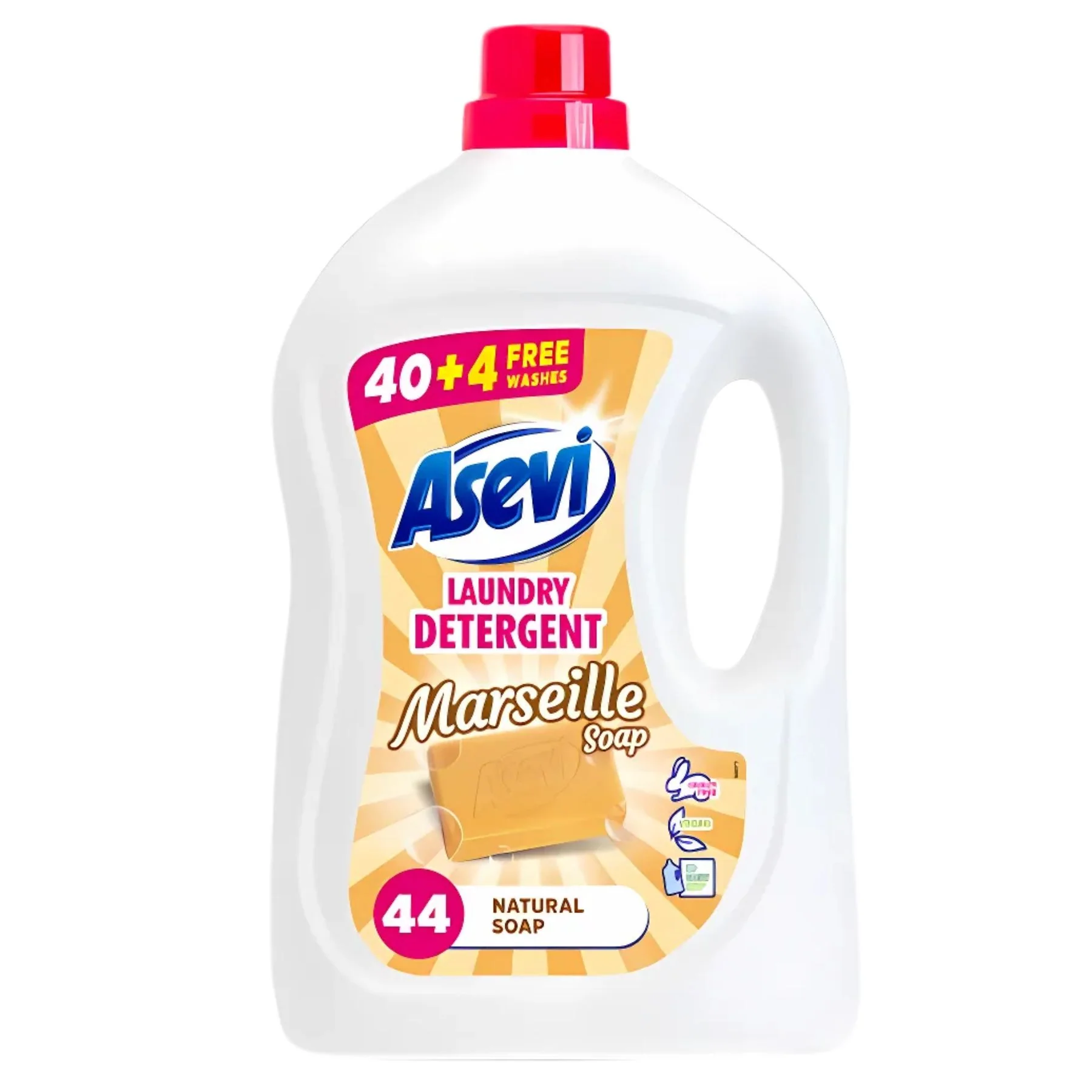 Asevi - Marseille Soap Laundry Detergent 44 Washes- 2.4L
