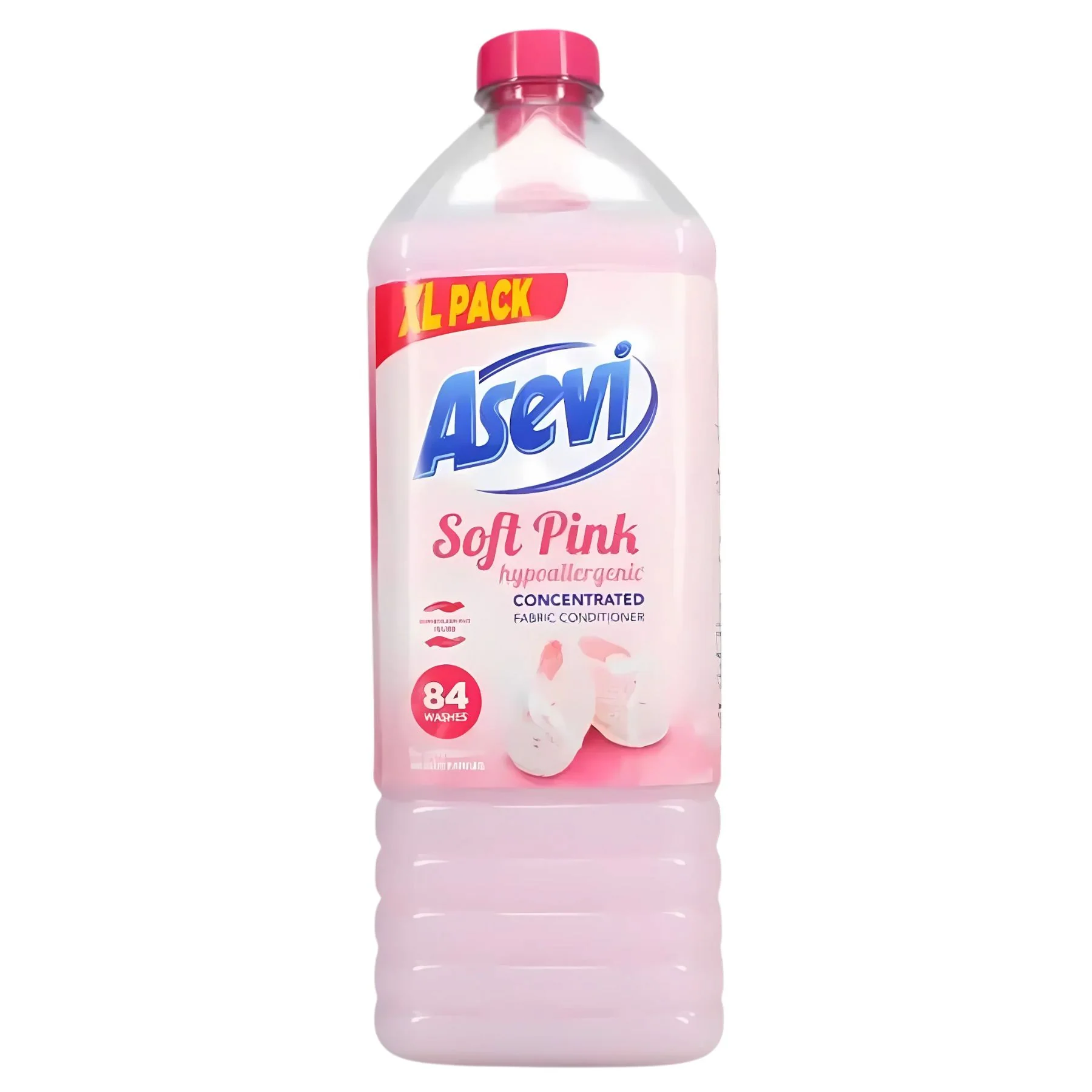 Asevi - Soft Pink Hypoallergenic Concentrated Fabric Conditioner 84 Washes - 1932ml