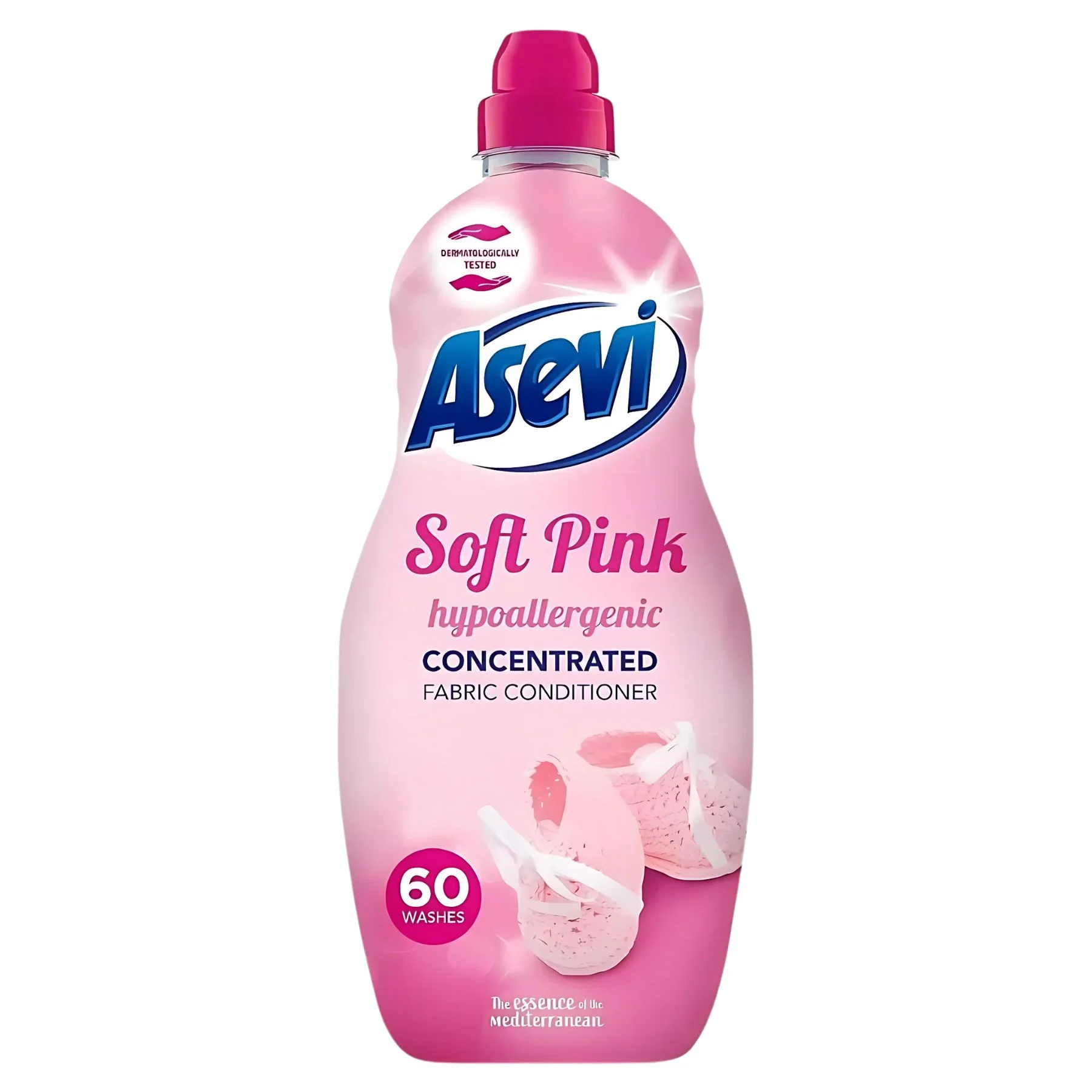 Asevi - Soft Pink Hypoallergenic Fabric Conditioner (60 Wash) - 1380ml