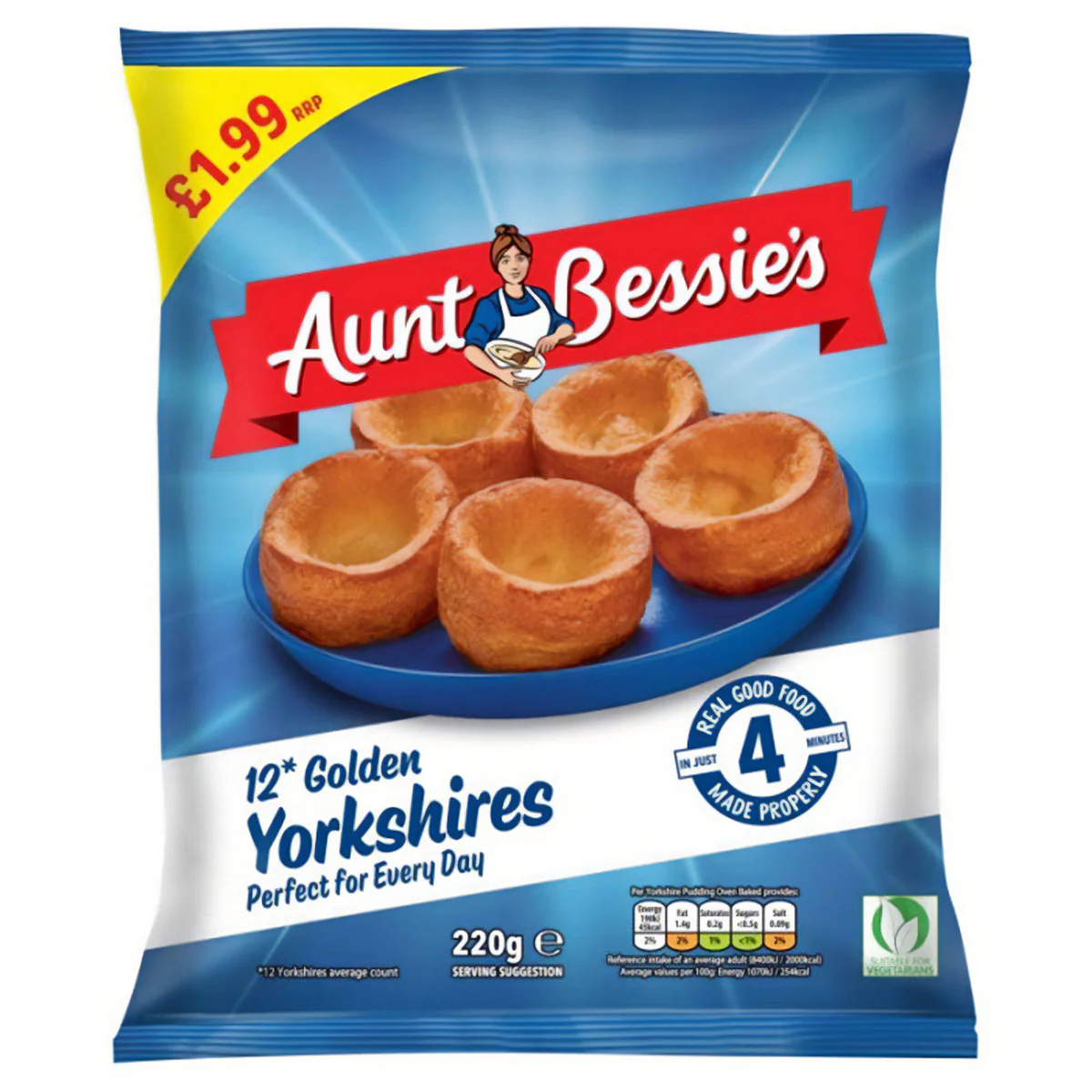 Aunt Bessies - 12 Yorkshire Puddings - 220g