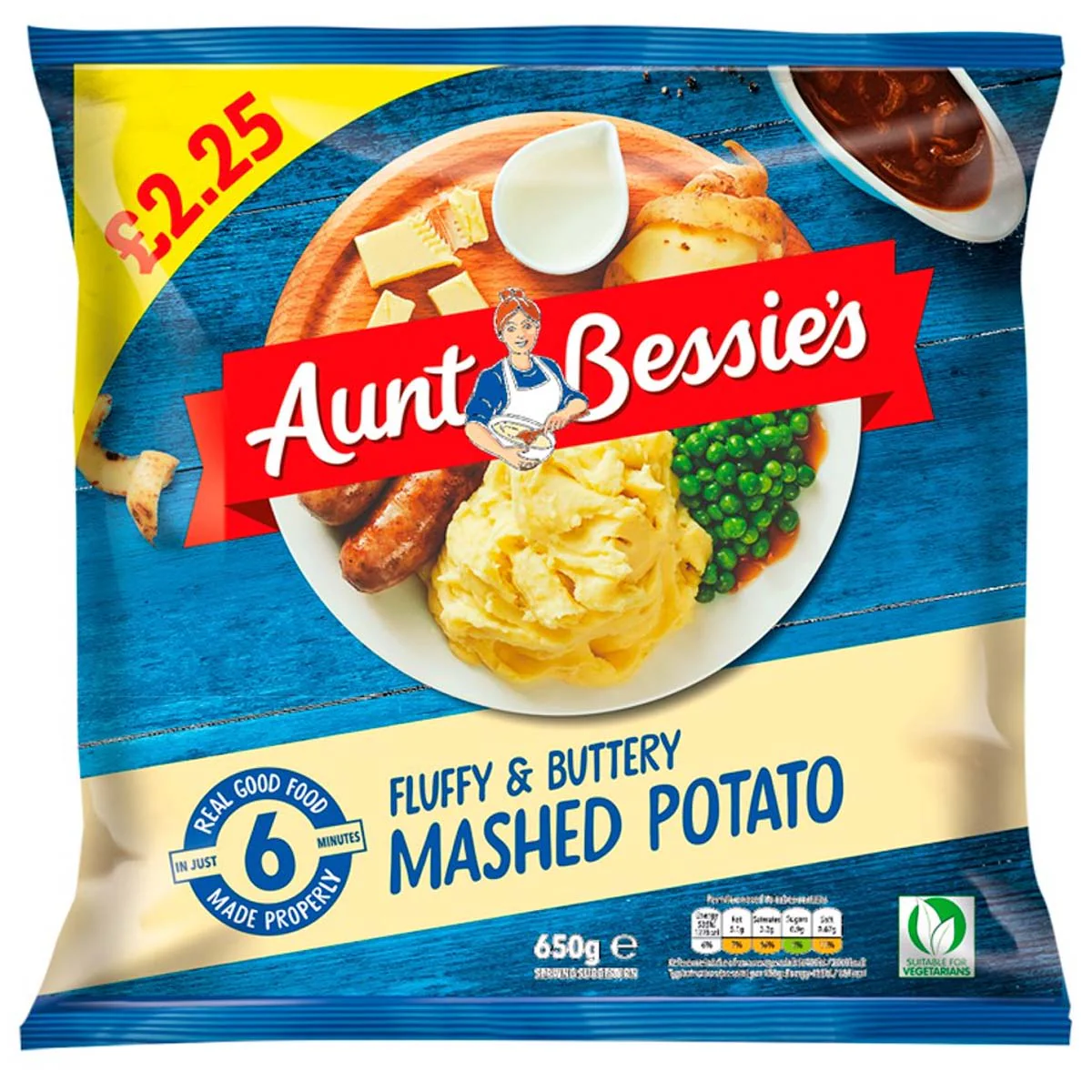 Aunt Bessie's - Fluffy & Buttery Mashed Potato - 650g