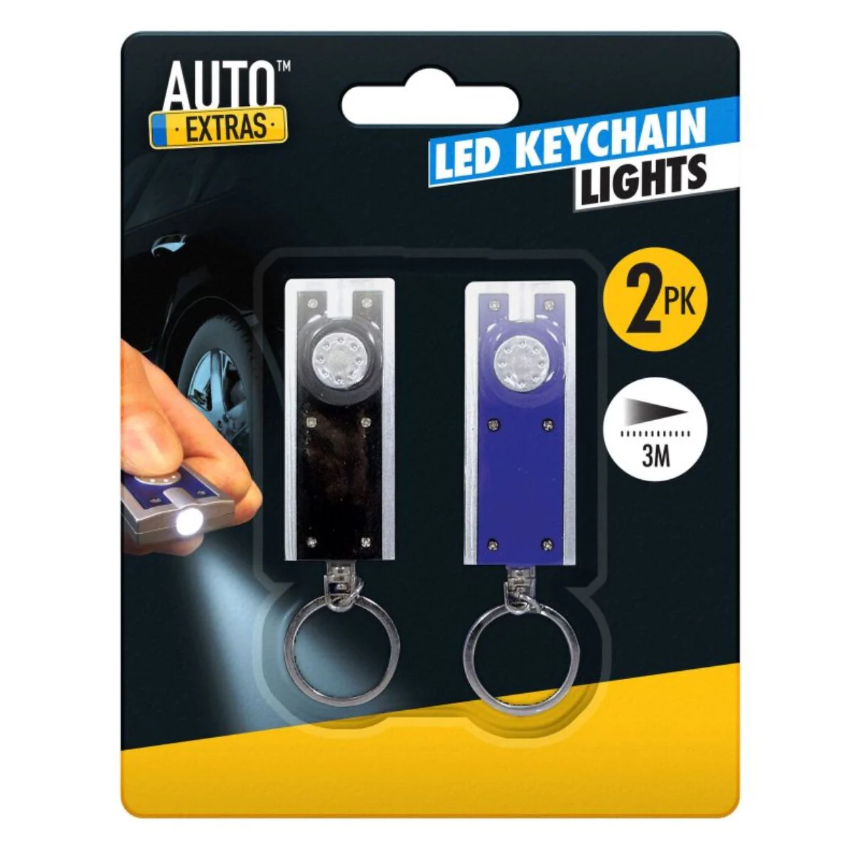 Auto Extras - Led Keychain Lights - 2pcs