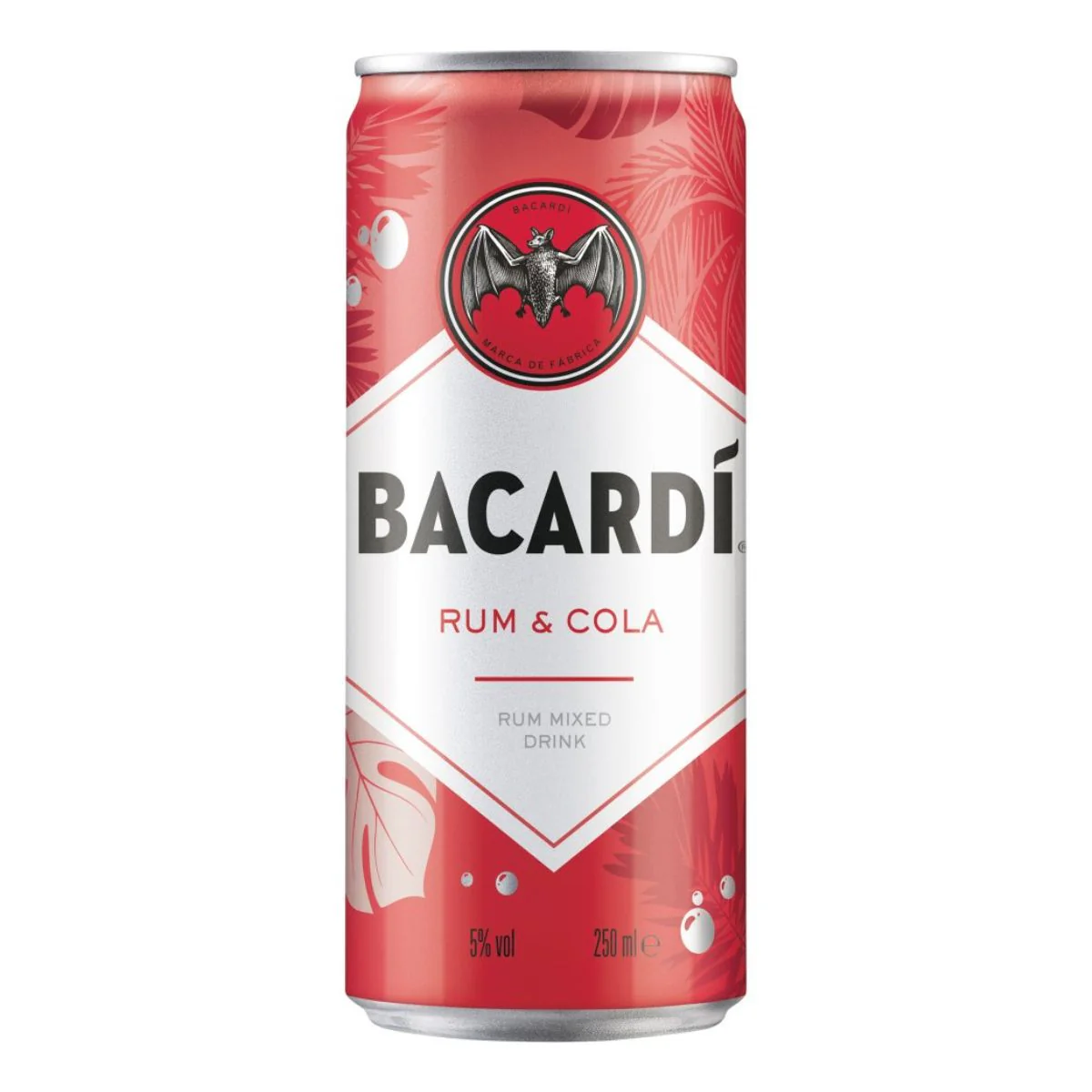 Bacardi - Rum & Cola Rum Mixed Drink (5% ABV) - 250ml