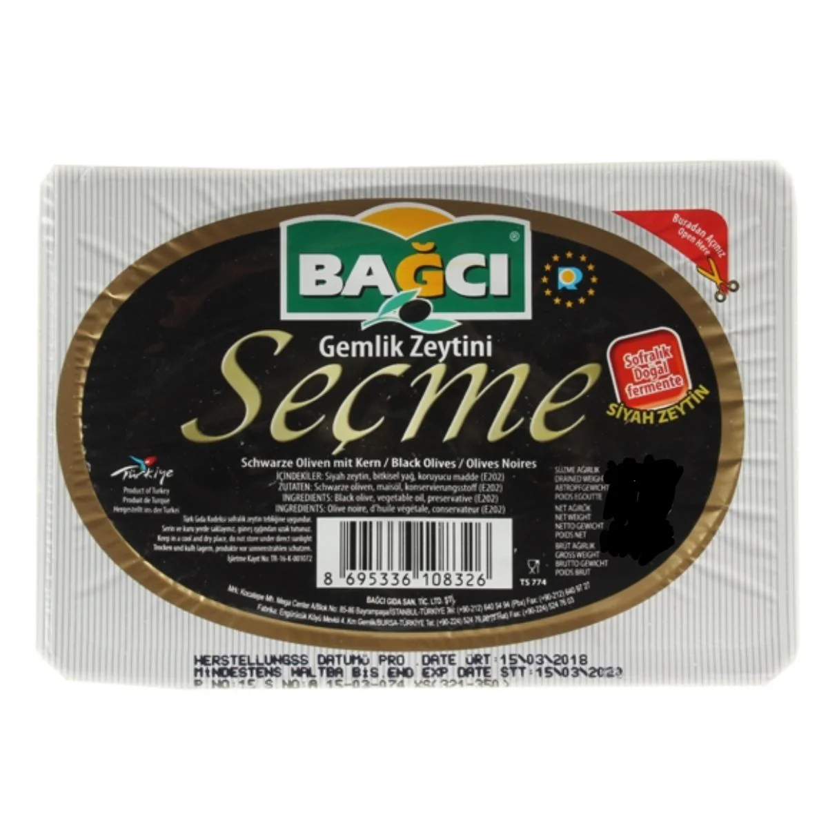 Bagci - Black Olives - 400g