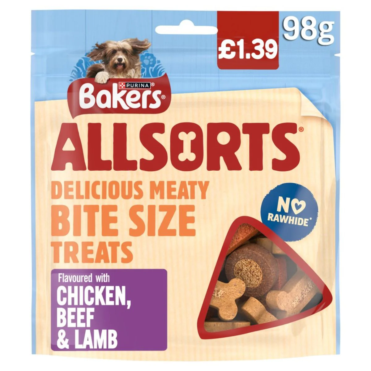 Bakers - Allsorts Delicious Bite Size Treats Flavoured with Chicken Beef & Lamb - 98g
