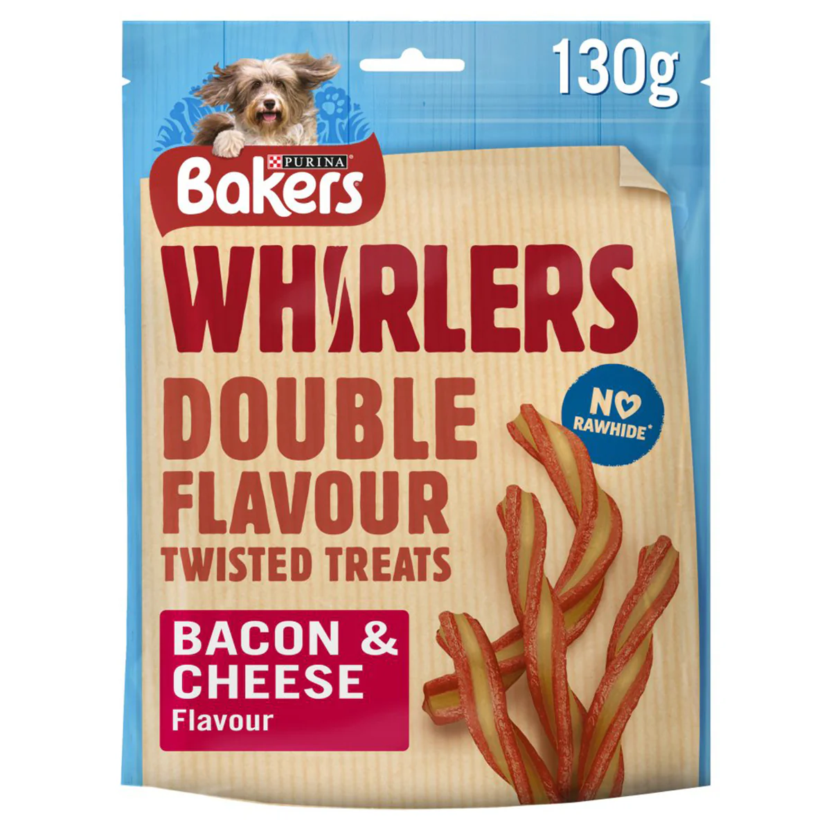 Bakers - Whirlers Bacon & Cheese Dog Treats - 130g