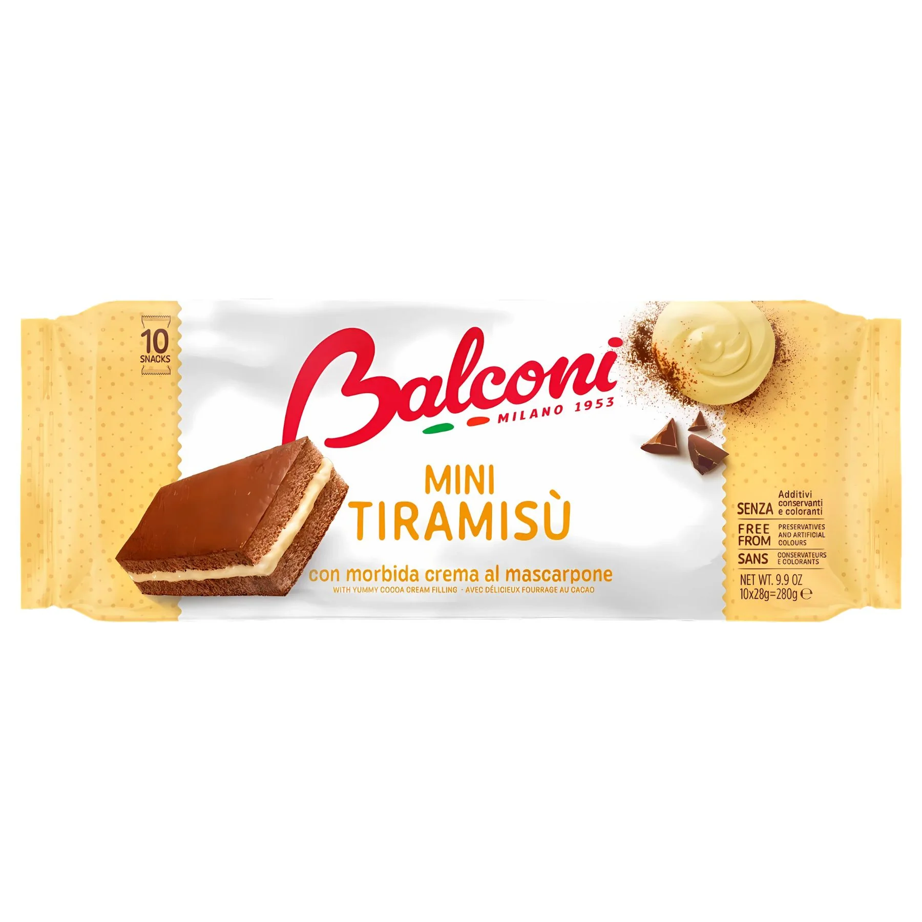 Balconi - Mini Tiramisu With Velvety Mascarpone Cream 10 Slices - 300g