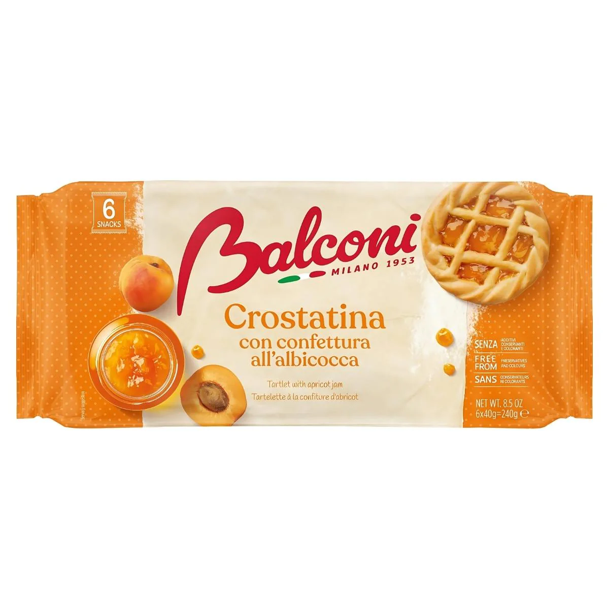 Balconi - Tartlet With Apricot Jam - 240g