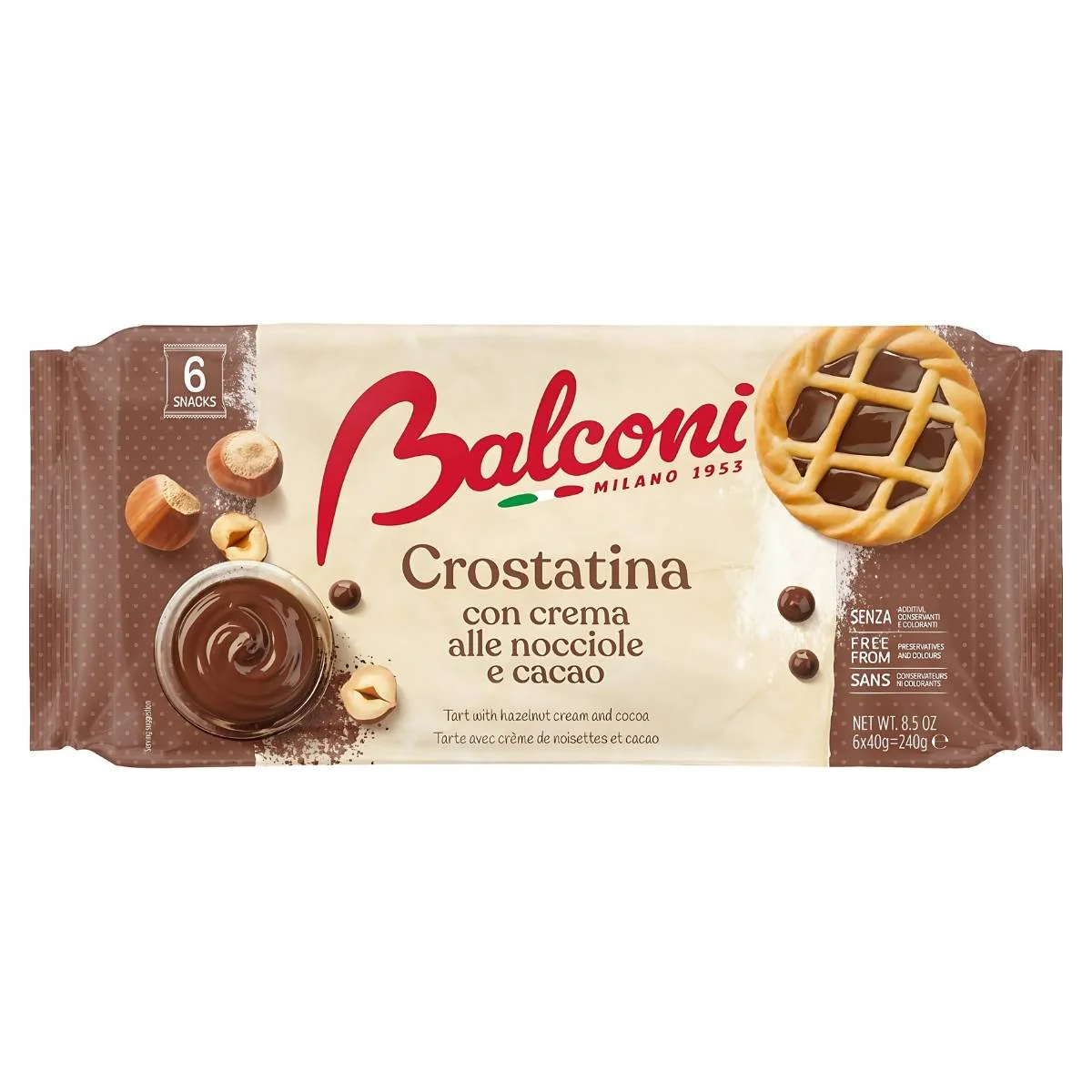 Balconi - Tartlet With Hazelnut And Cocoa Cream - 240g
