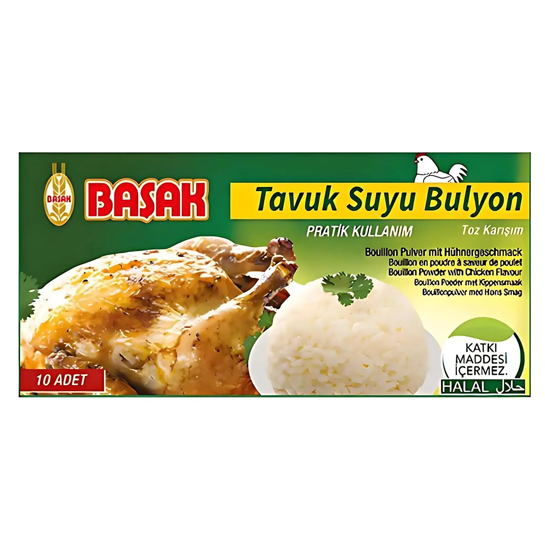 Basak - Chicken Stock Bouillon Powder (Halal) - 10 x 10g