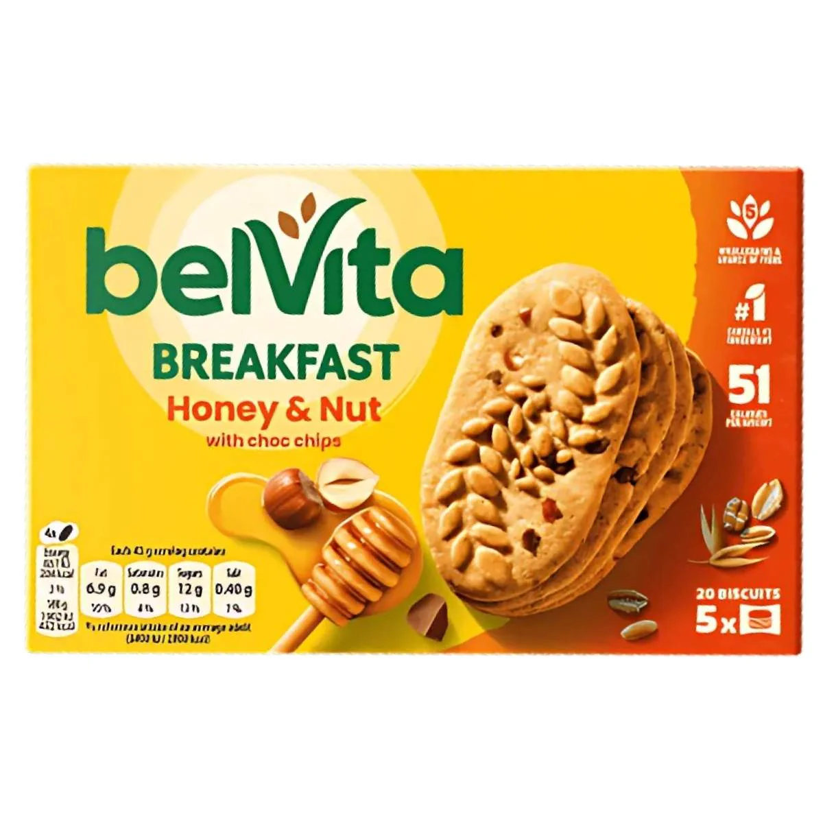 Belvita - Honey & Nut with Choc Chips - 225g