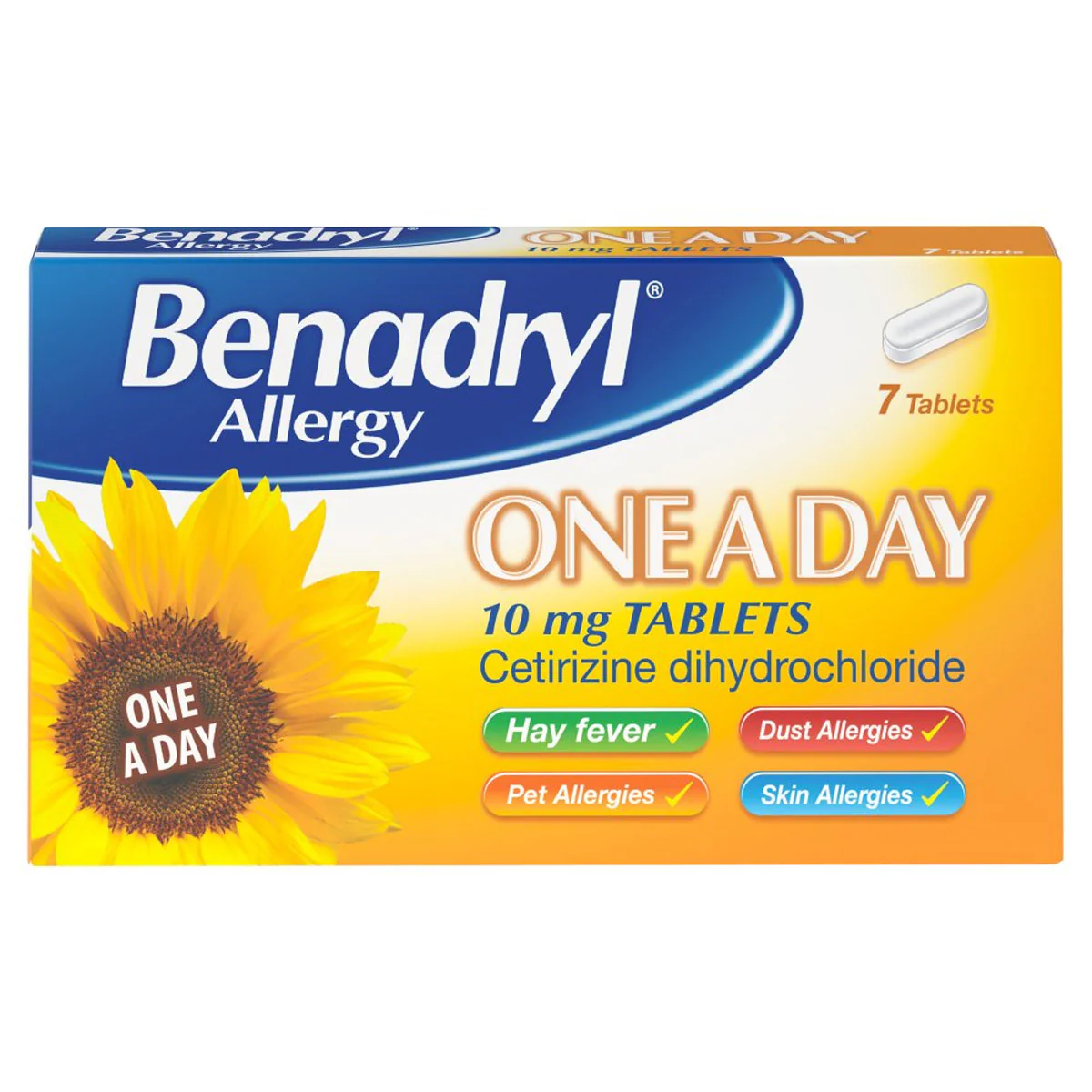 Benadryl - One a Day Allergy Tablets - 7 tablets