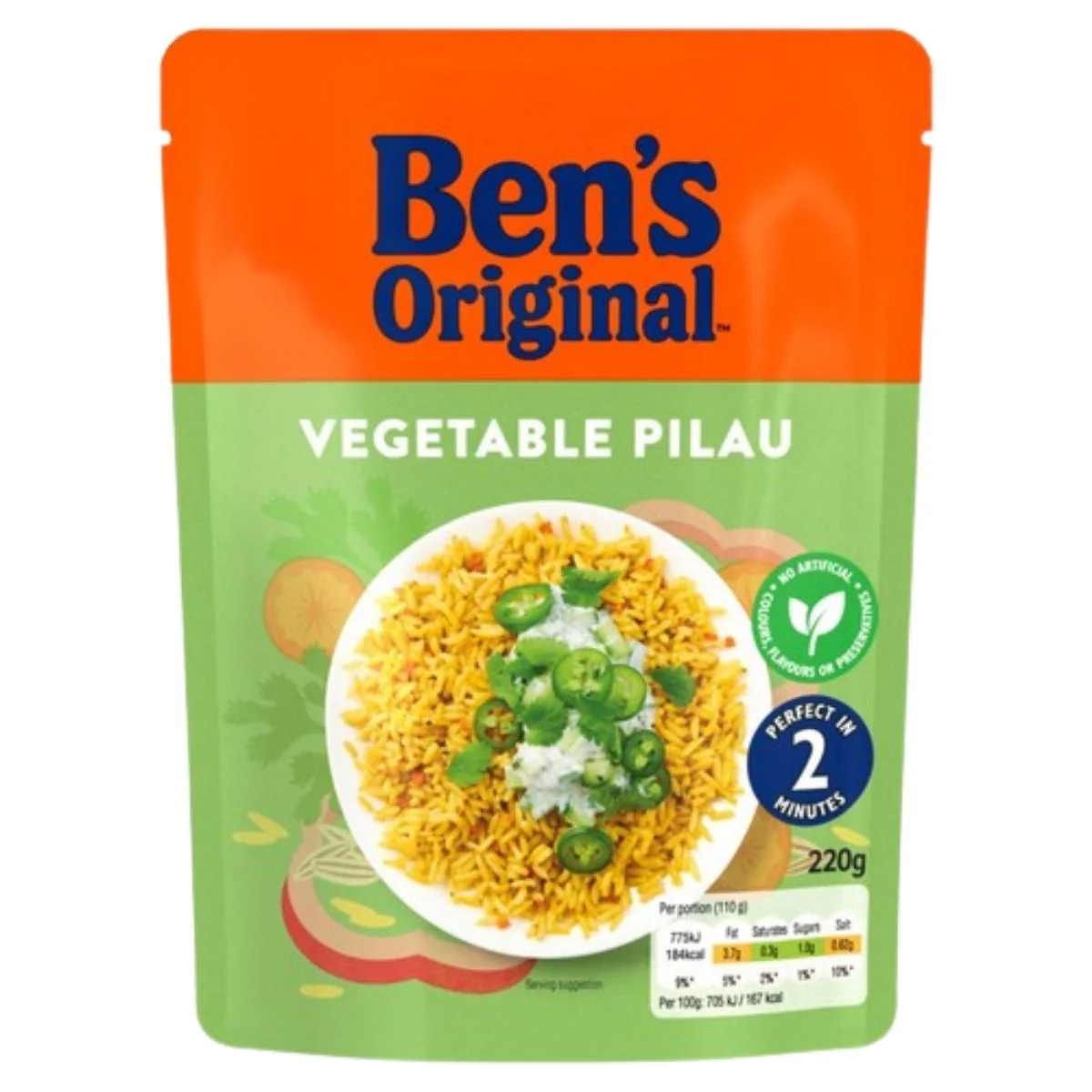 Bens Original - Vegetable Pilau Microwave Rice - 220g