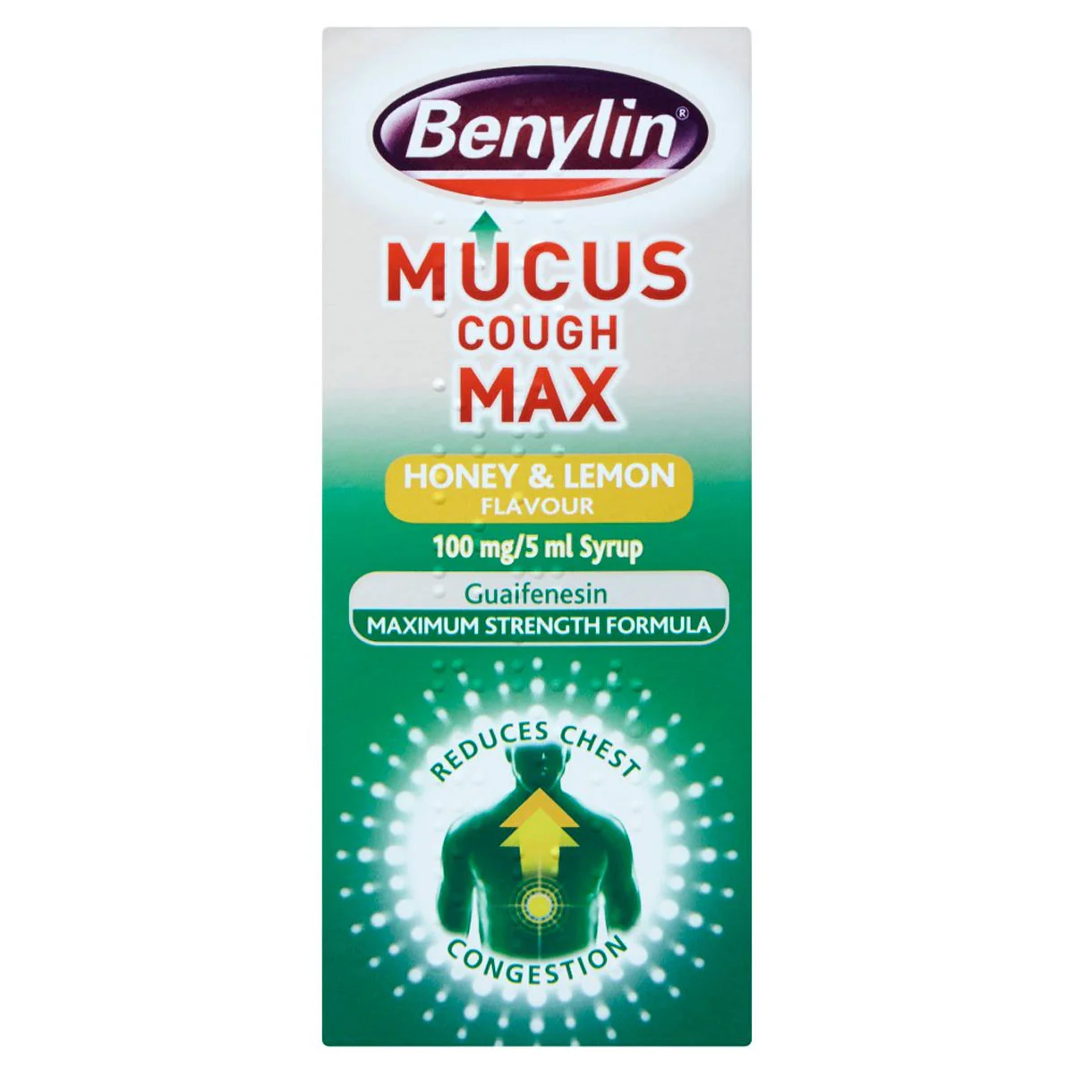 Benylin - Mucus Cough Max Honey & Lemon Flavour 100 mg/5 ml Syrup - 150ml