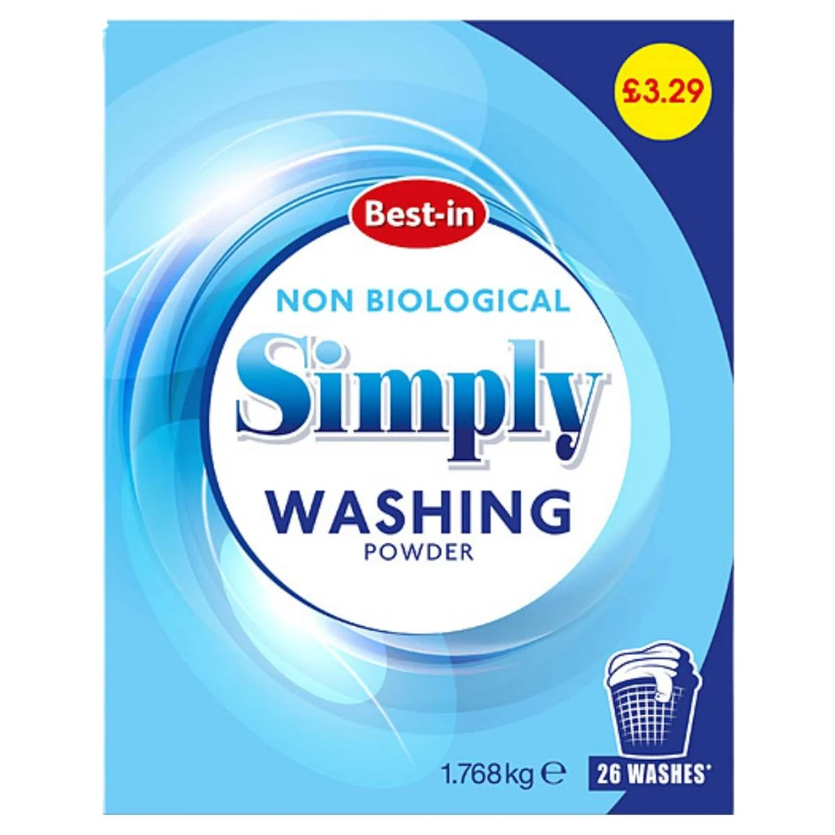 Best In - Non Bio Washing Powder 26 Washes - 1.768kg