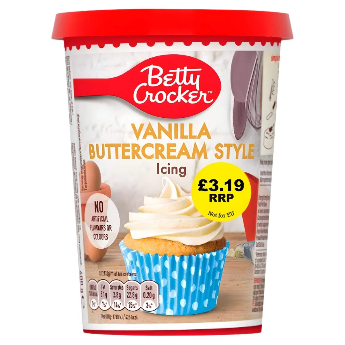 Betty Crocker - Vanilla Buttercream Style Flavour Icing - 400g