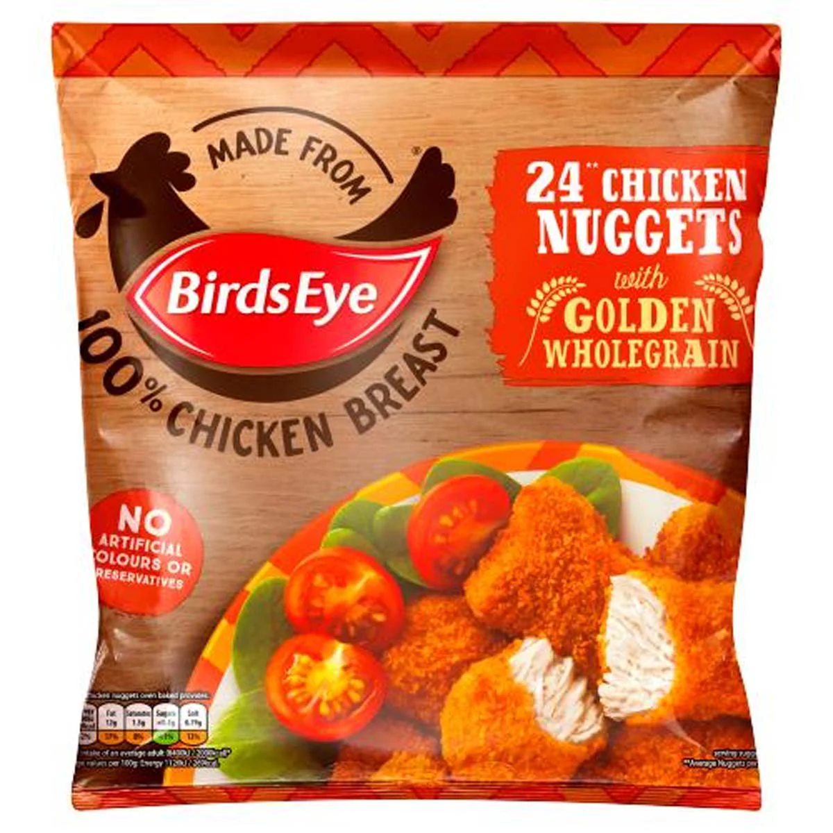 Birds Eye - 24 Chicken Nuggets with Golden Wholegrain - 379g