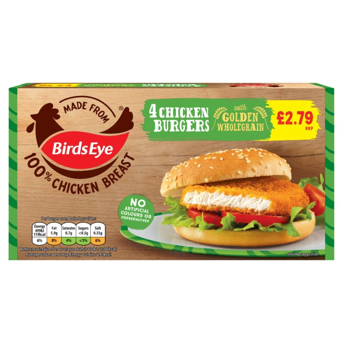 Birds Eye - 4 Chicken Burgers - 220g