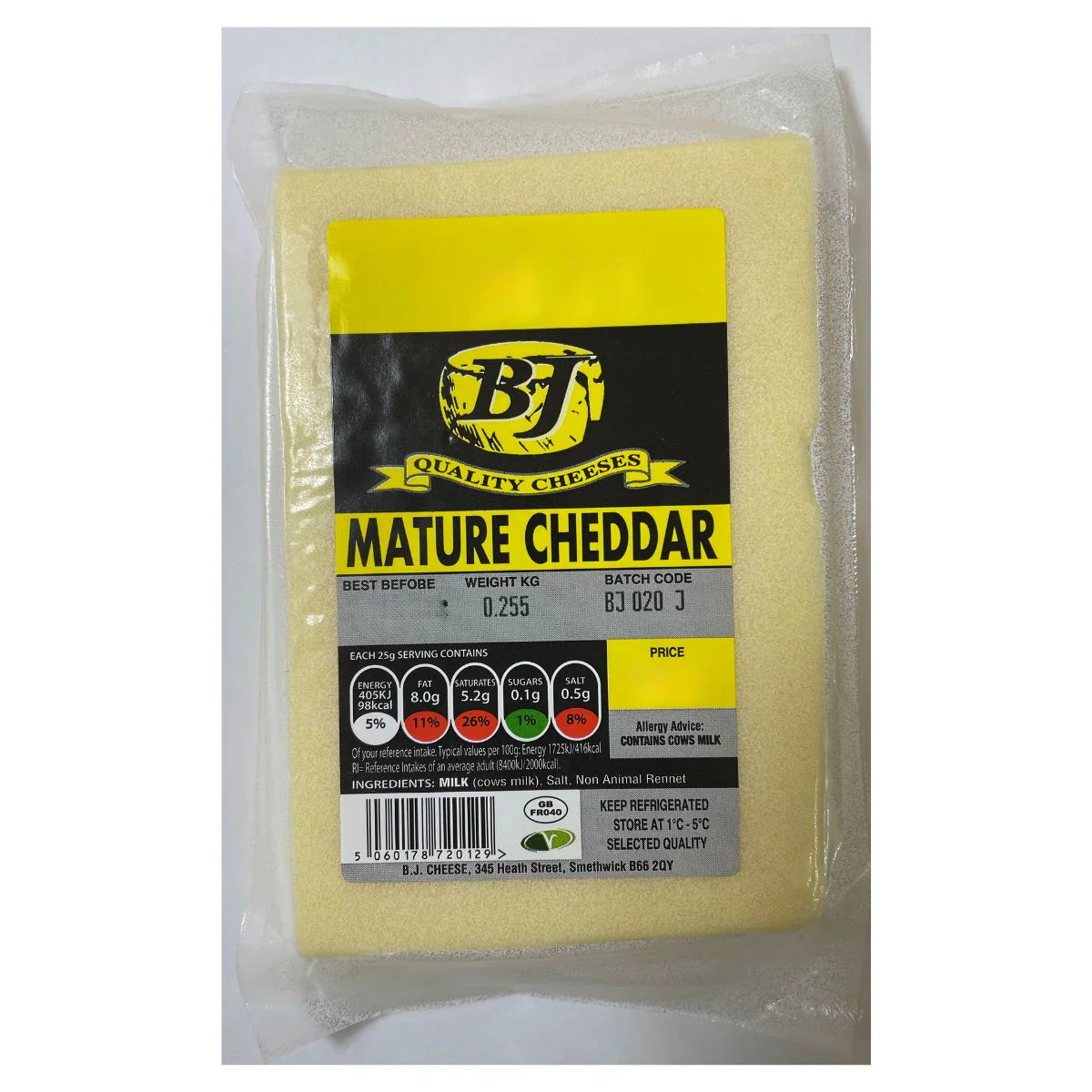 Bj - Mature Cheddar - 255g