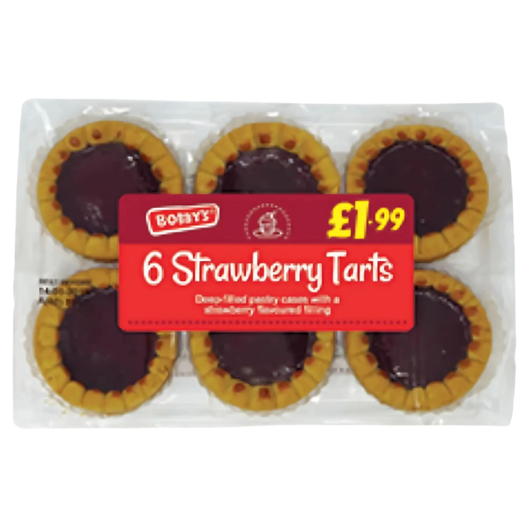 Bobbys - Strawberry Tarts - 6pcs