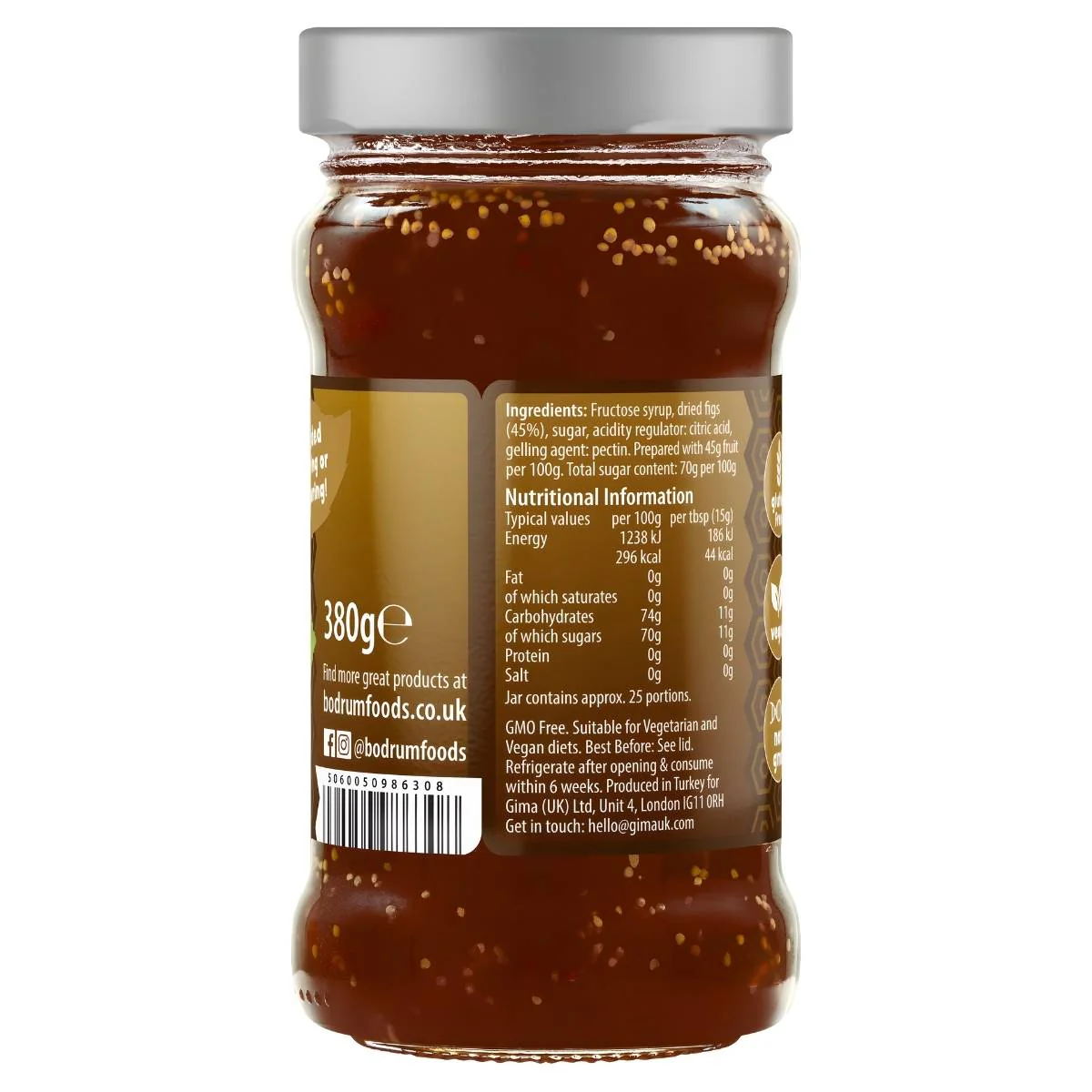 Bodrum - Dried Fig Jam - 380g - Image 2