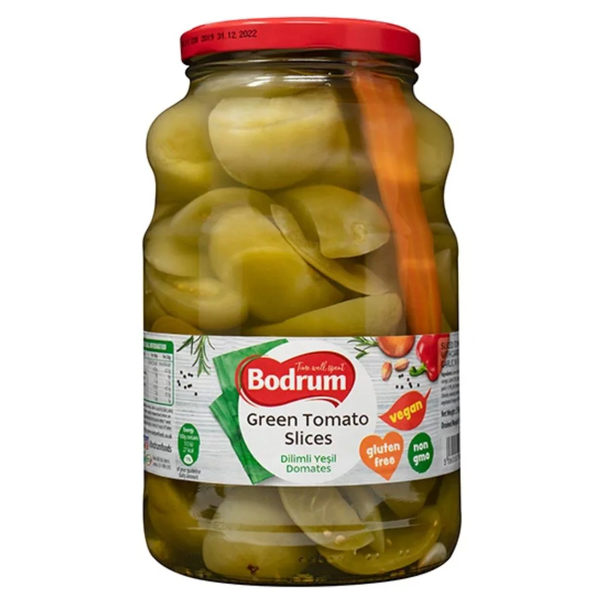Bodrum - Green Tomato Slices - 1600g