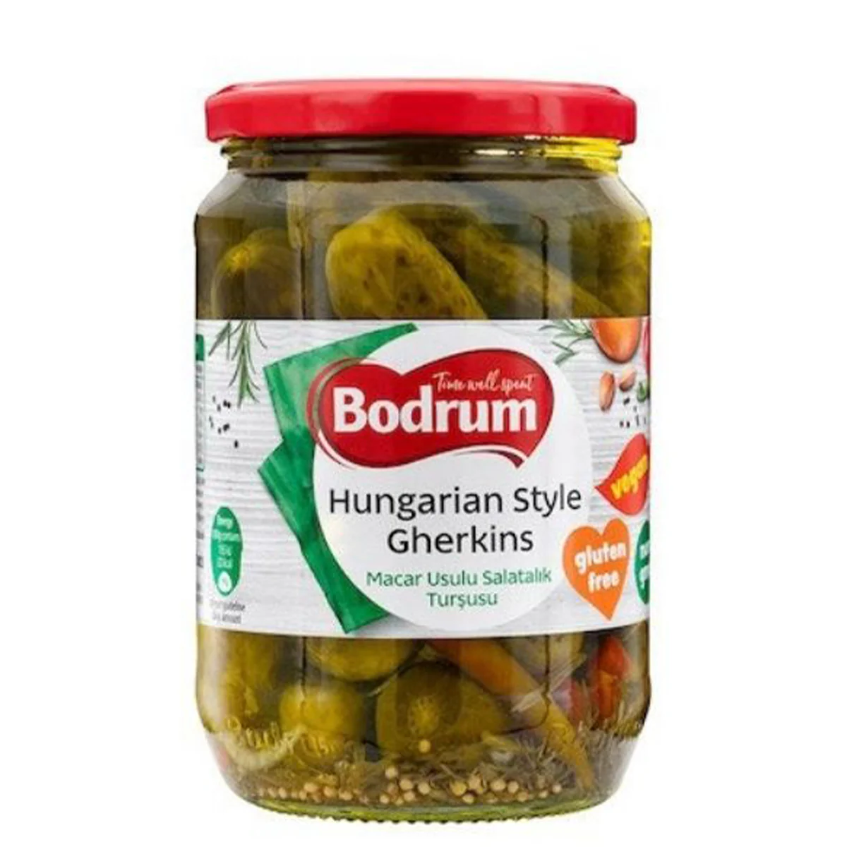 Bodrum - Hungarian Style Gherkins - 680g