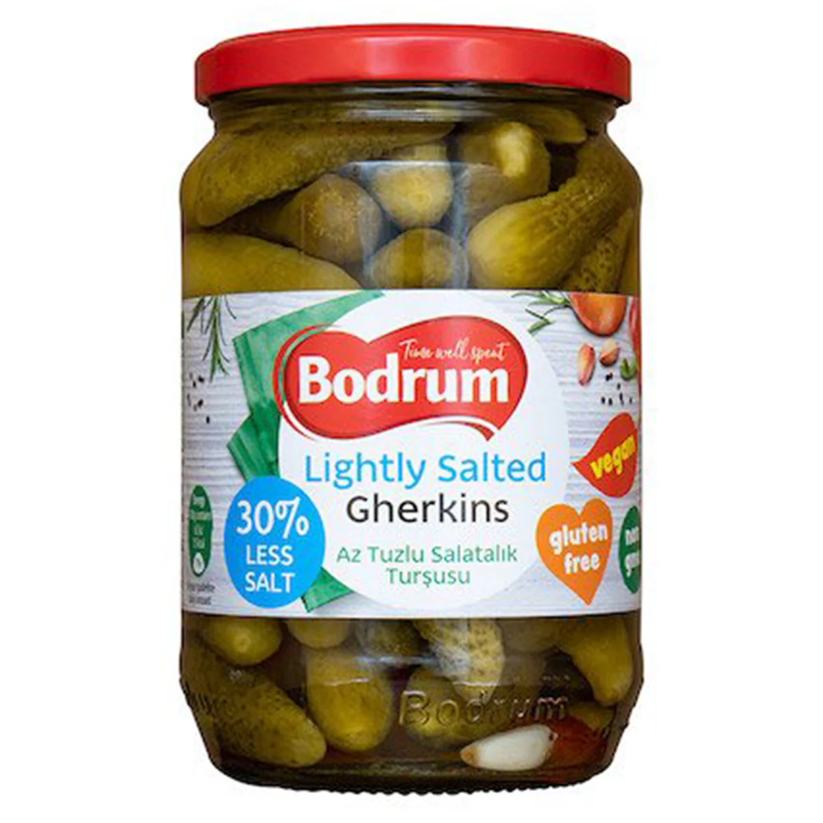 Bodrum - Lightly Salted Gherkins - 680g