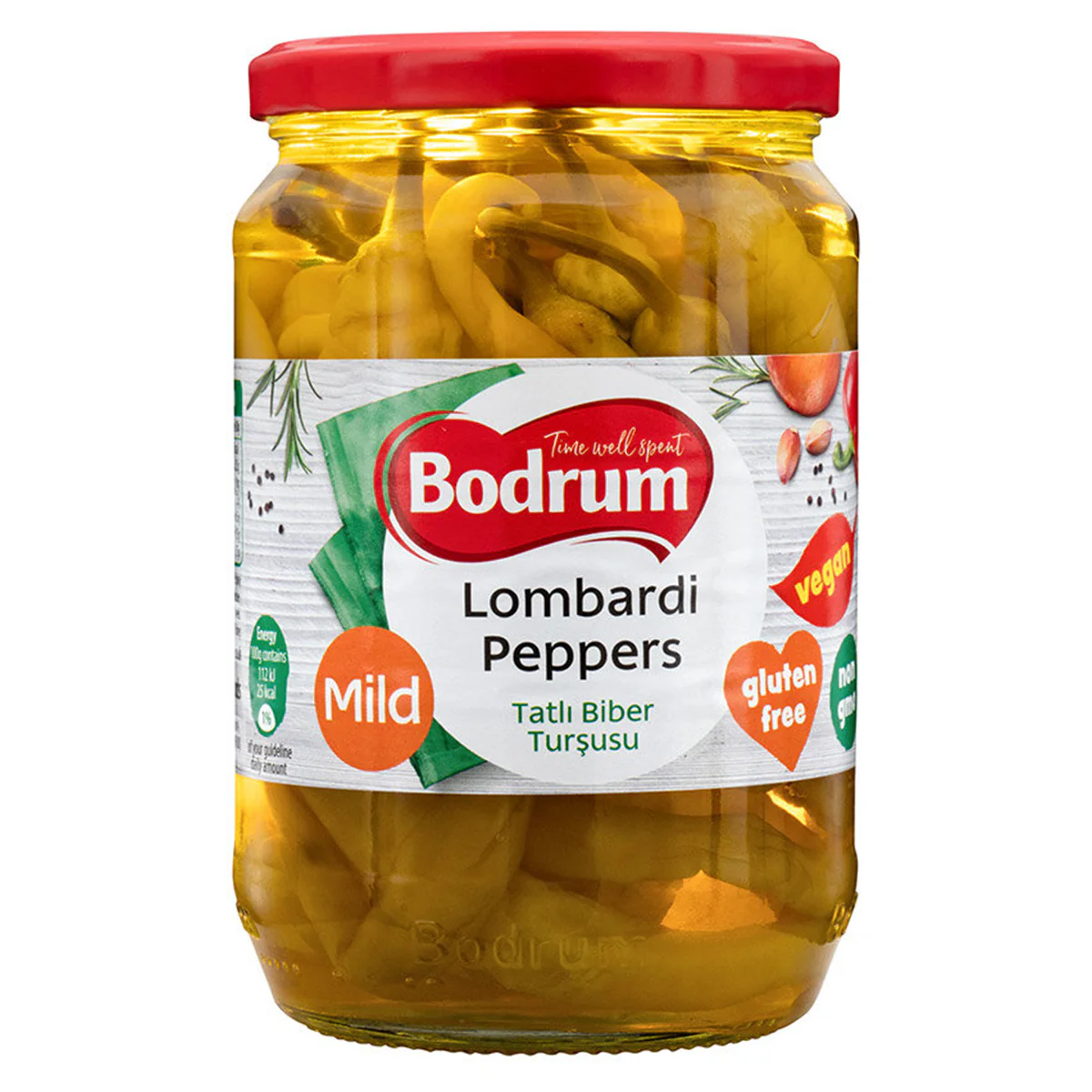 Bodrum - Mild Lombardi Peppers - 610g