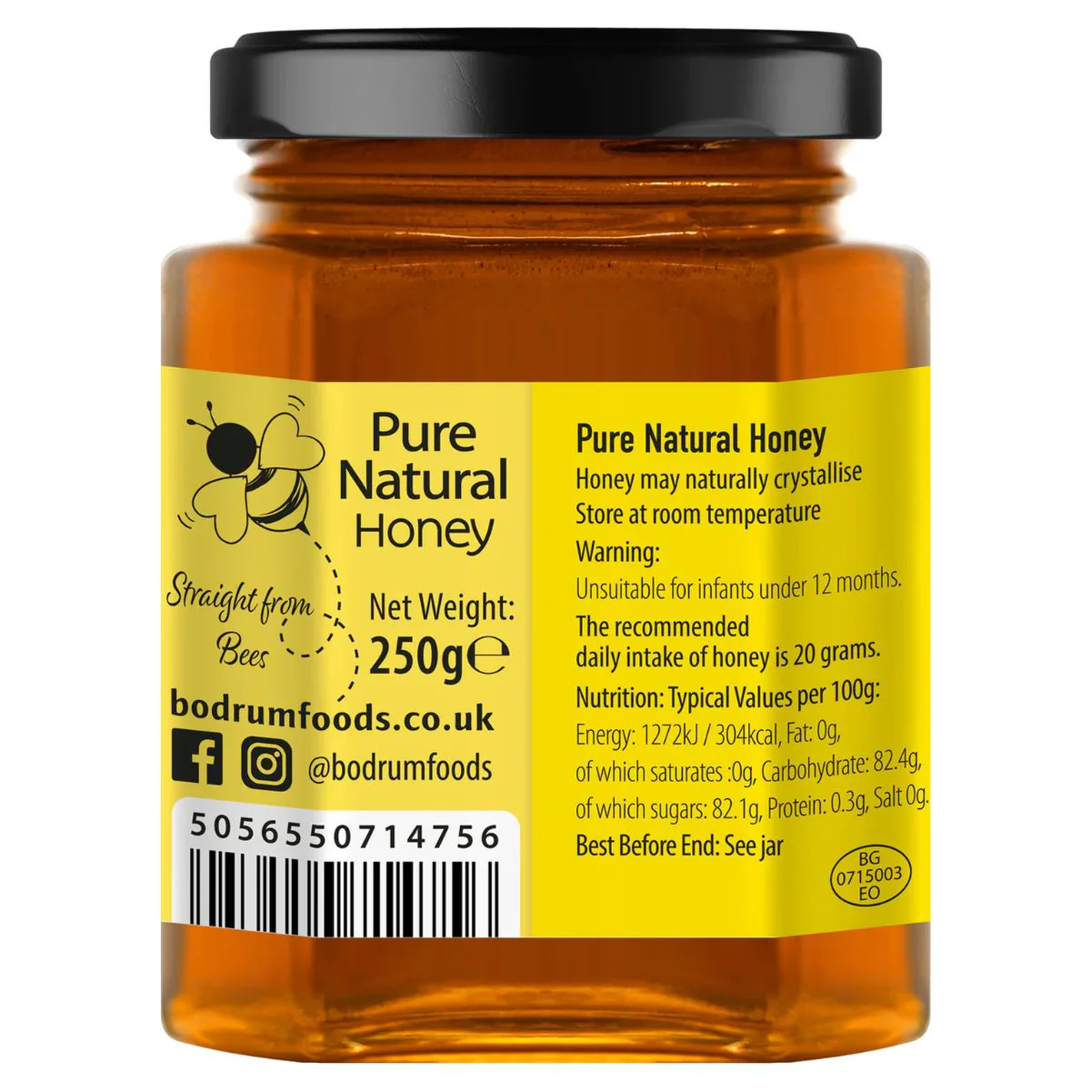 Bodrum - Pure Natural Honey In Jar - 250g - Image 2