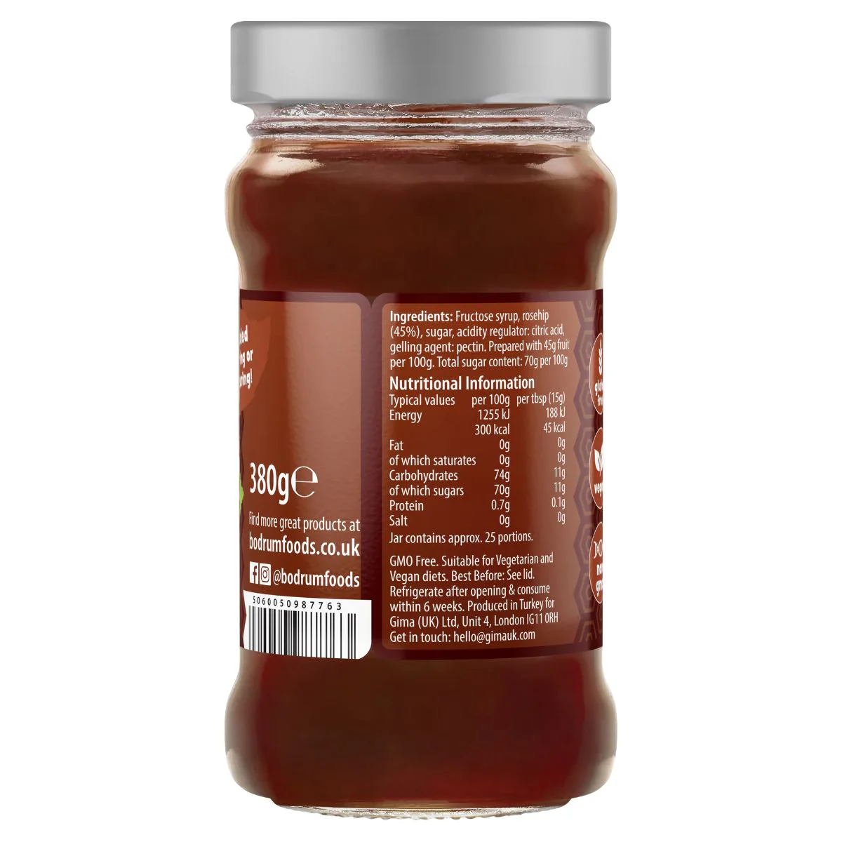 Bodrum - Rosehip Jam - 380g - Image 2