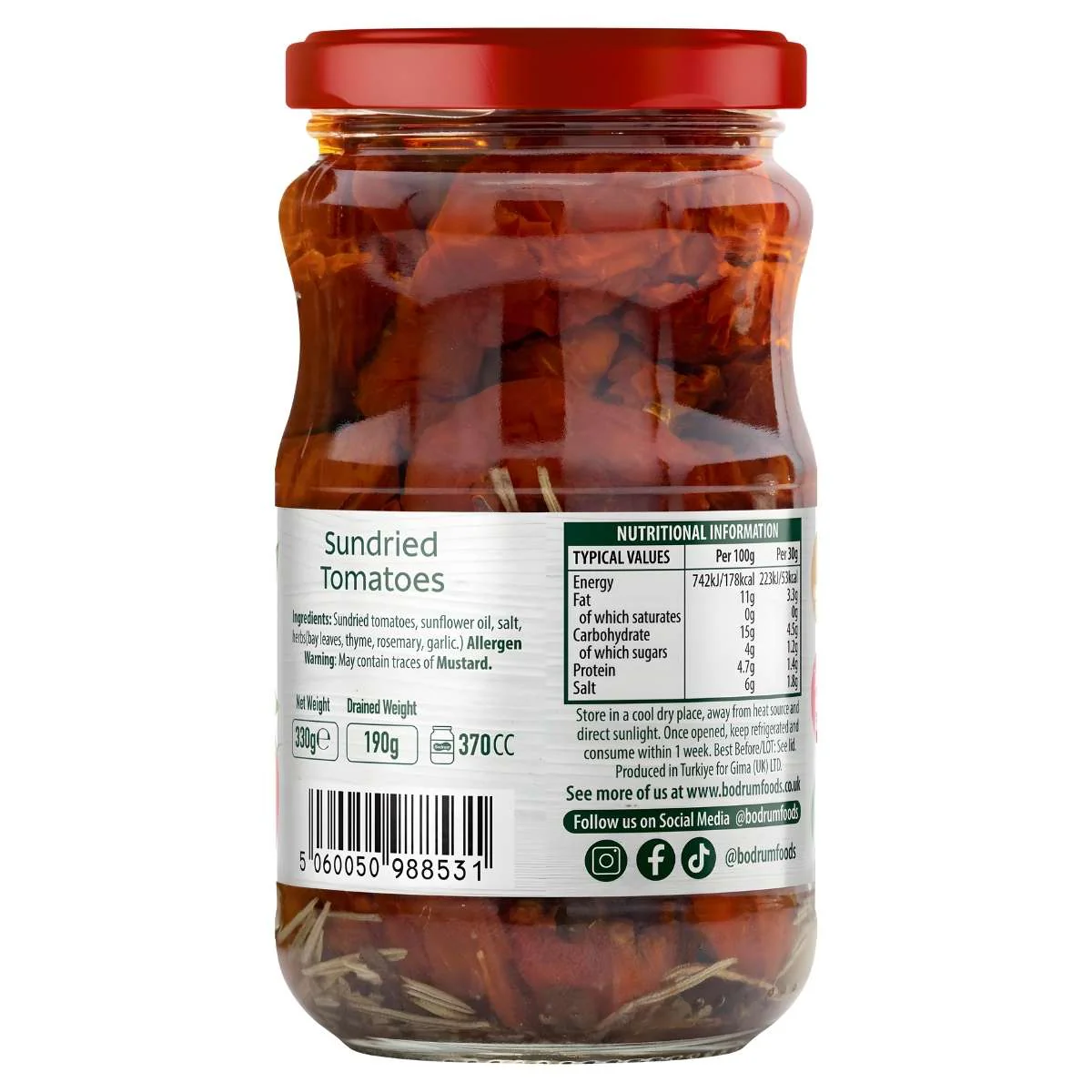 Bodrum - Sun Dried Tomatoes In Oil - 330g - Image 2