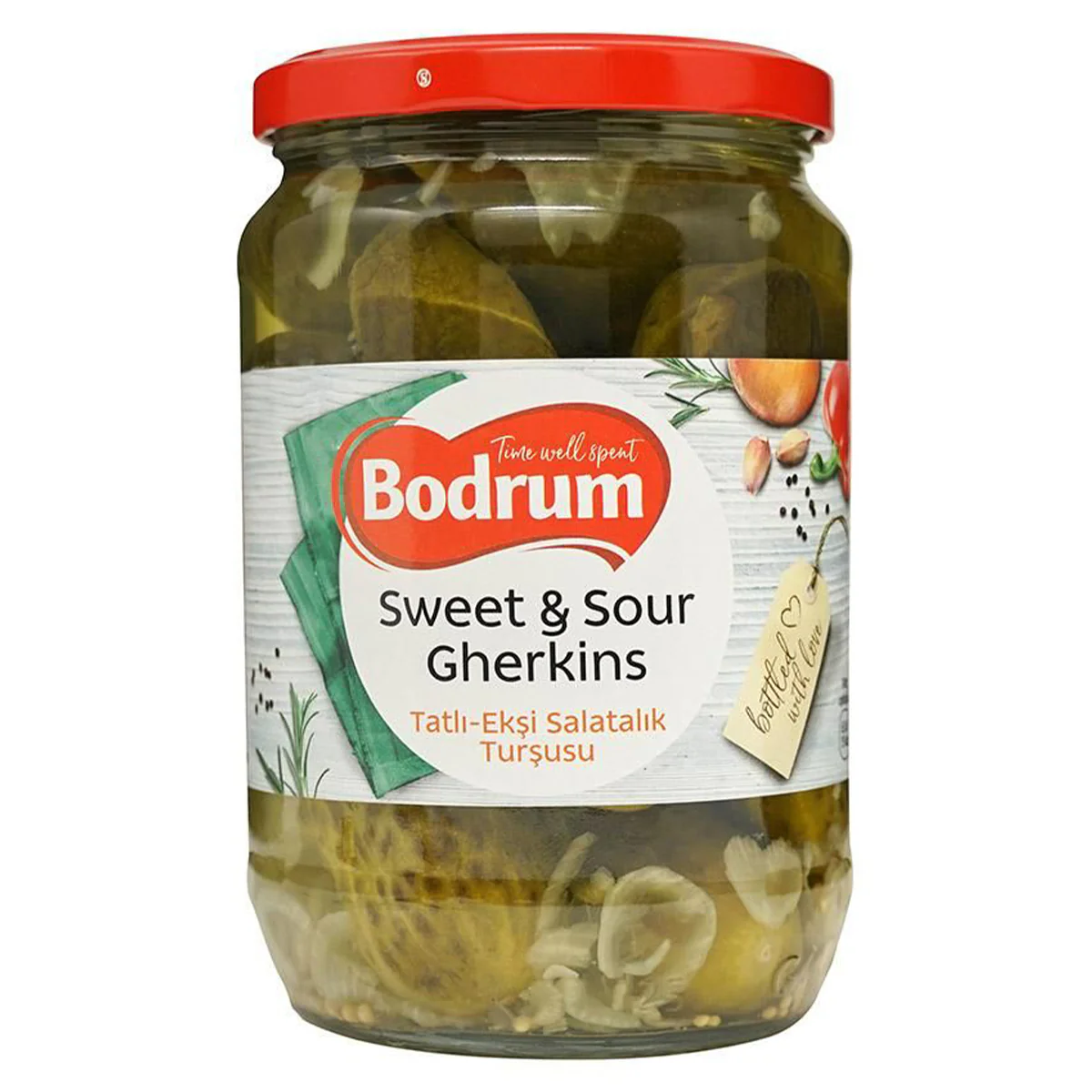 Bodrum - Sweet & Sour Gherkins - 680g