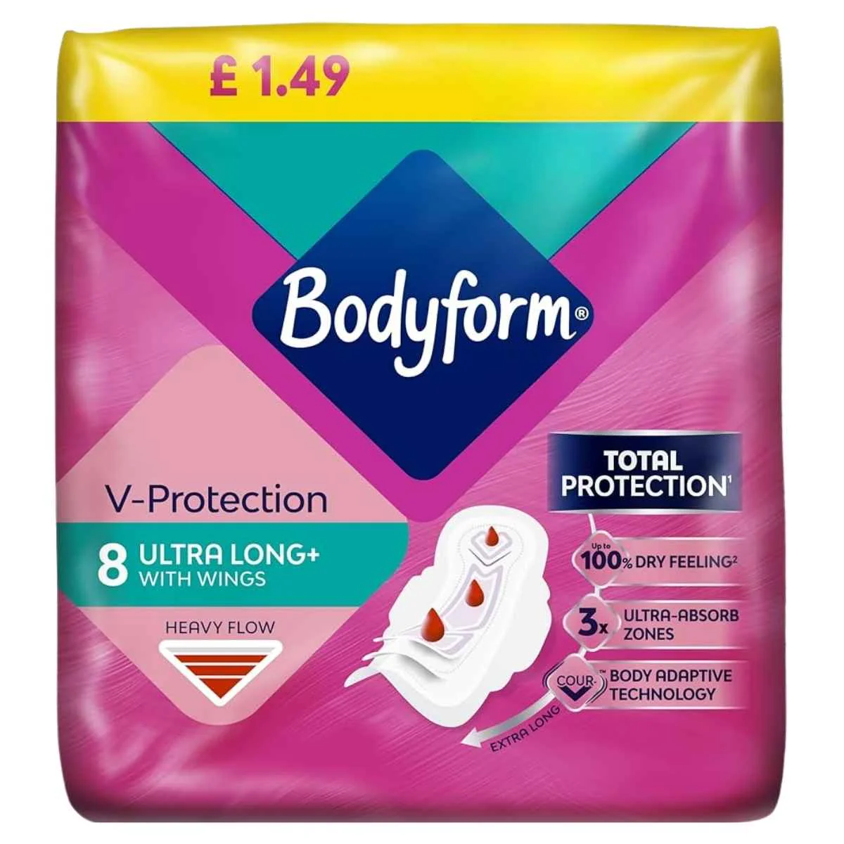 Bodyform - 8 Ultra Long with Wings - 8 Pcs