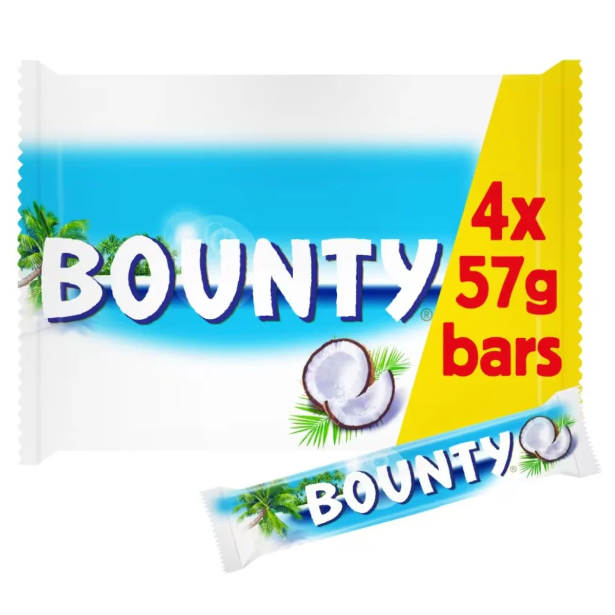 Bounty - Coconut & Milk Chocolate Duo Bars Multipack - (4 x 57g)