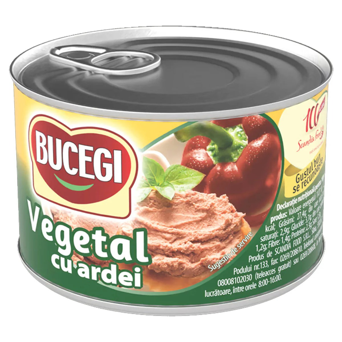 Bucegi - Vegetable Pate with Paprika Peppers (Vegetal Ardei) - 200g