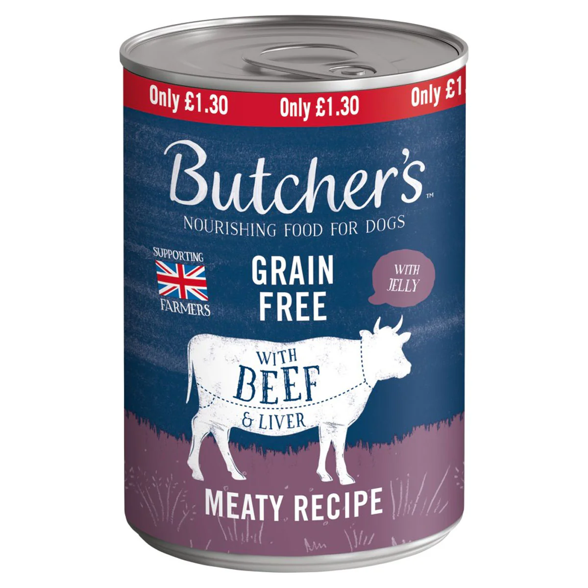 Butcher's - Beef & Liver Dog Food Tin - 400g