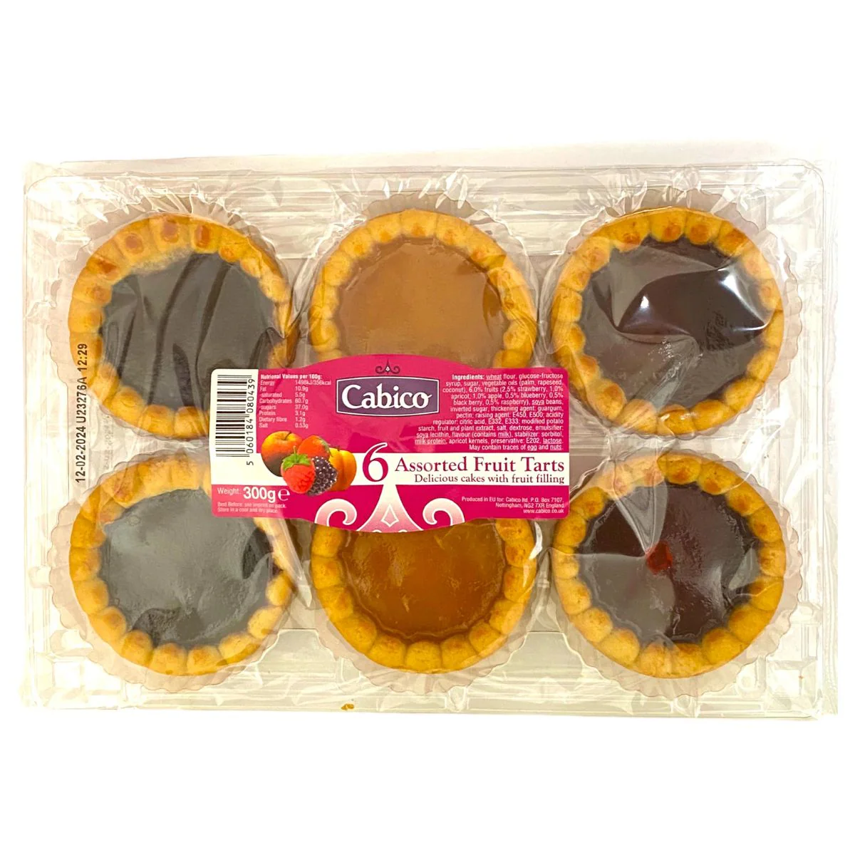 Cabico - 6 Assorted Fruit Tarts - 300g