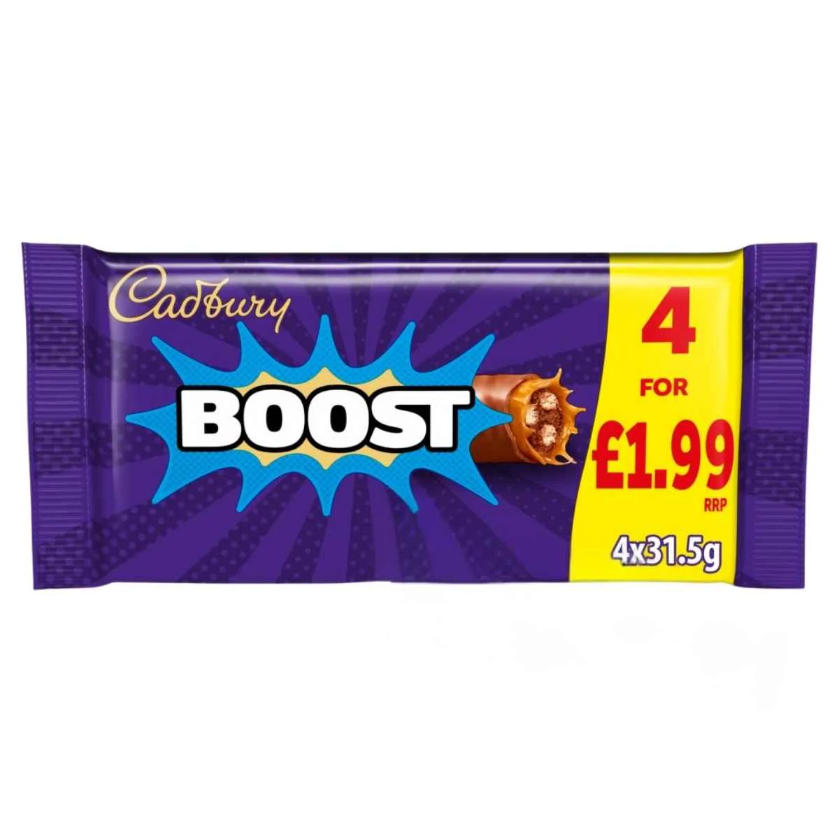 Cadbury - Boost 4 Pack Chocolate Bars - 4 x 31.5g