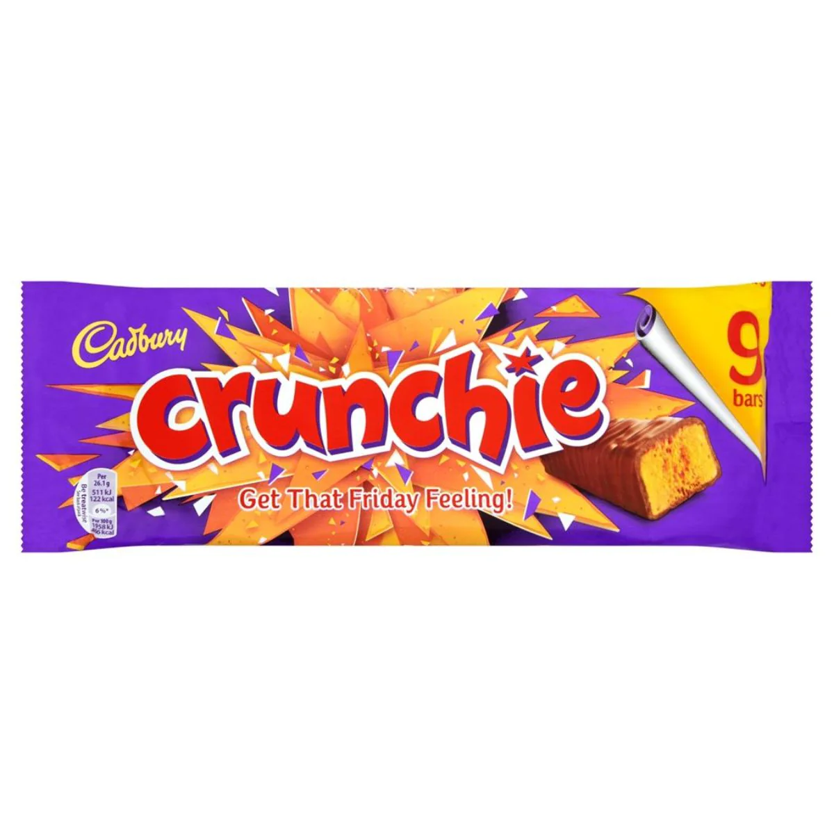 Cadbury - Crunchie Chocolate Bar - 9pcs