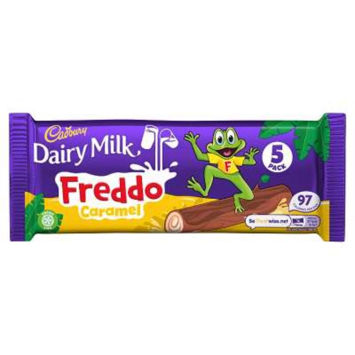 Cadbury - Dairy Milk Freddo Caramel Chocolate Bar 5 Pack - 97.5g